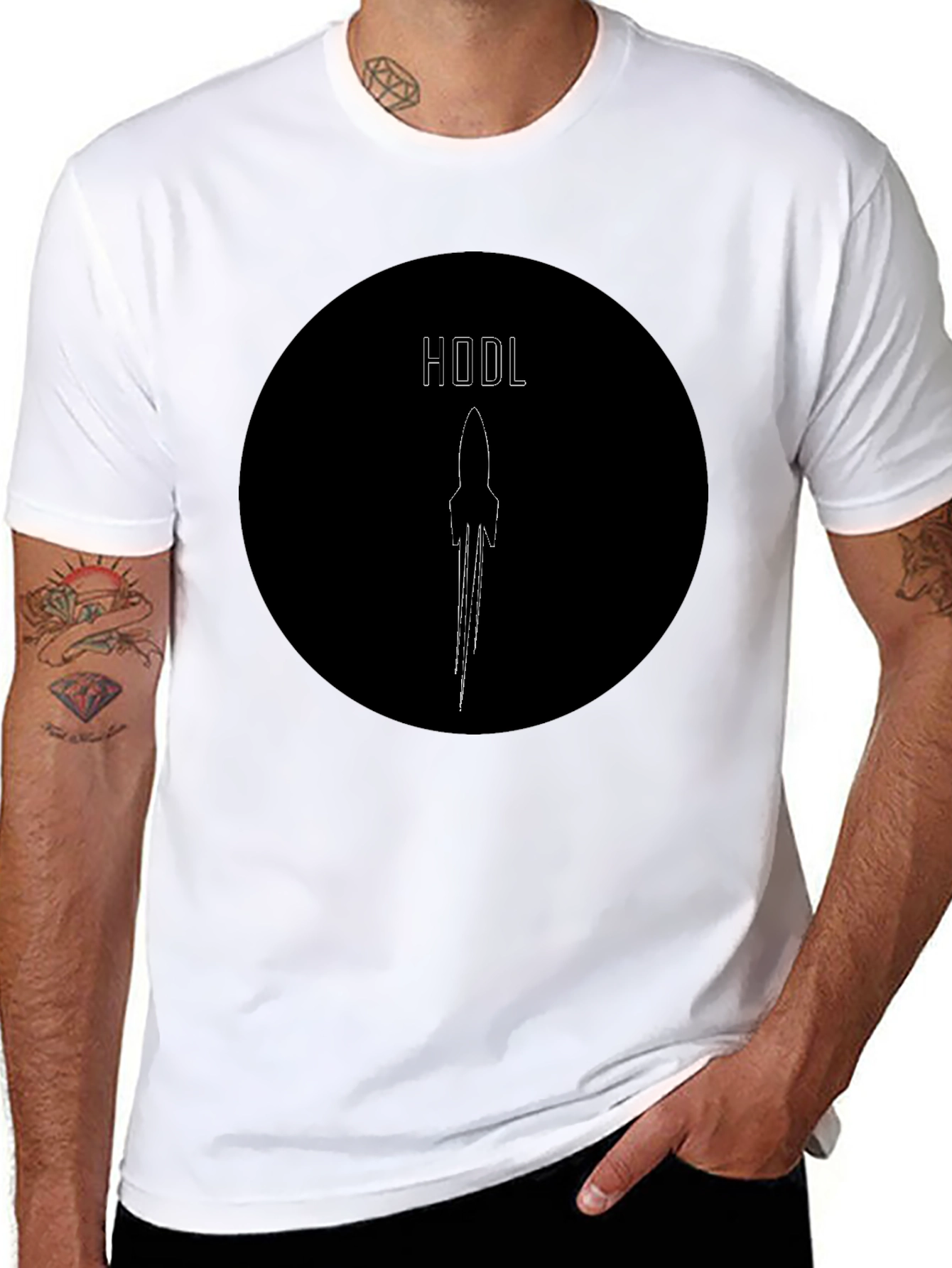 HODL Rocket Graphic Tee - Crypto Enthusiast Shirt