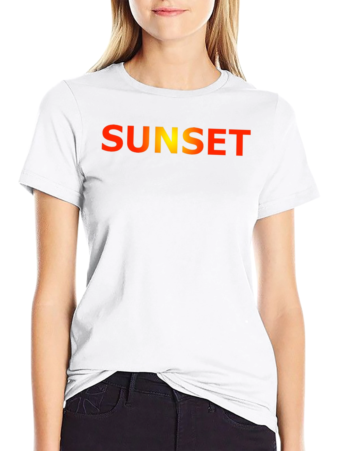 Sunset Graphic Tee - Stylish Black T-Shirt
