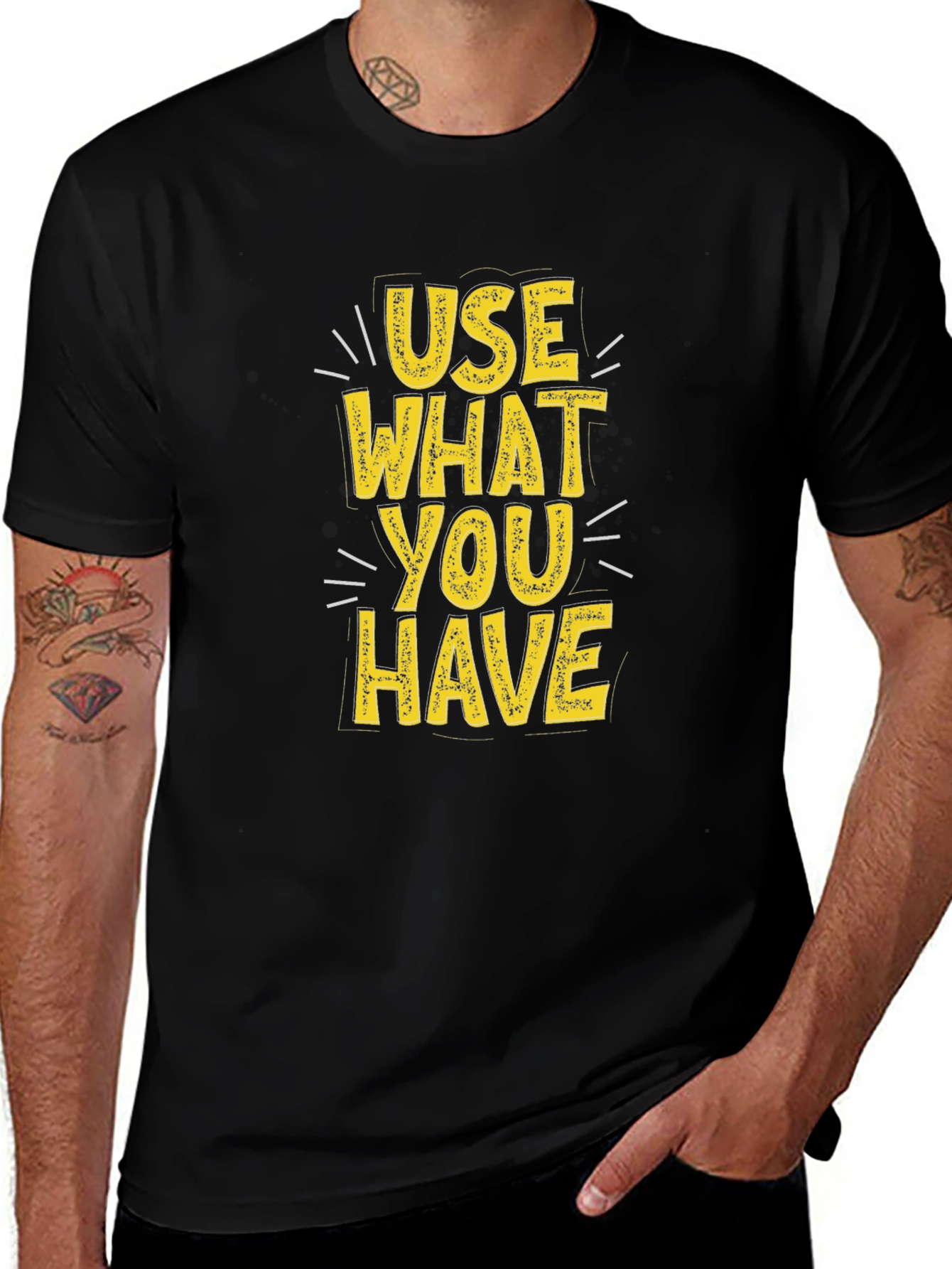 Use What You Have Graphic Tee - Black Cotton