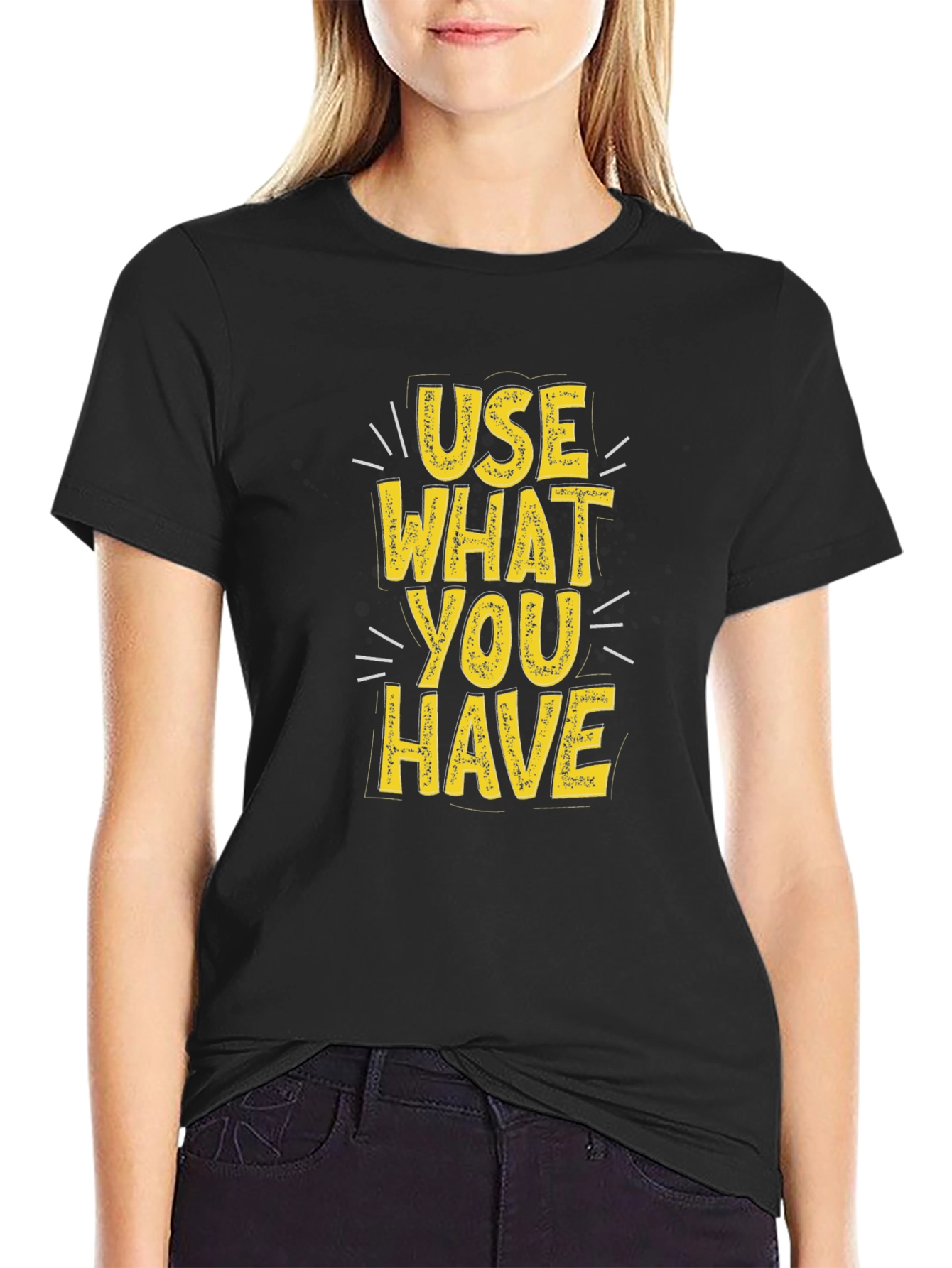 Use What You Have Graphic Tee - Black Cotton