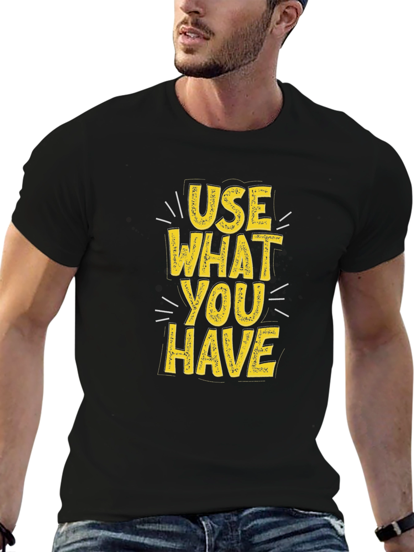Use What You Have Graphic Tee - Black Cotton