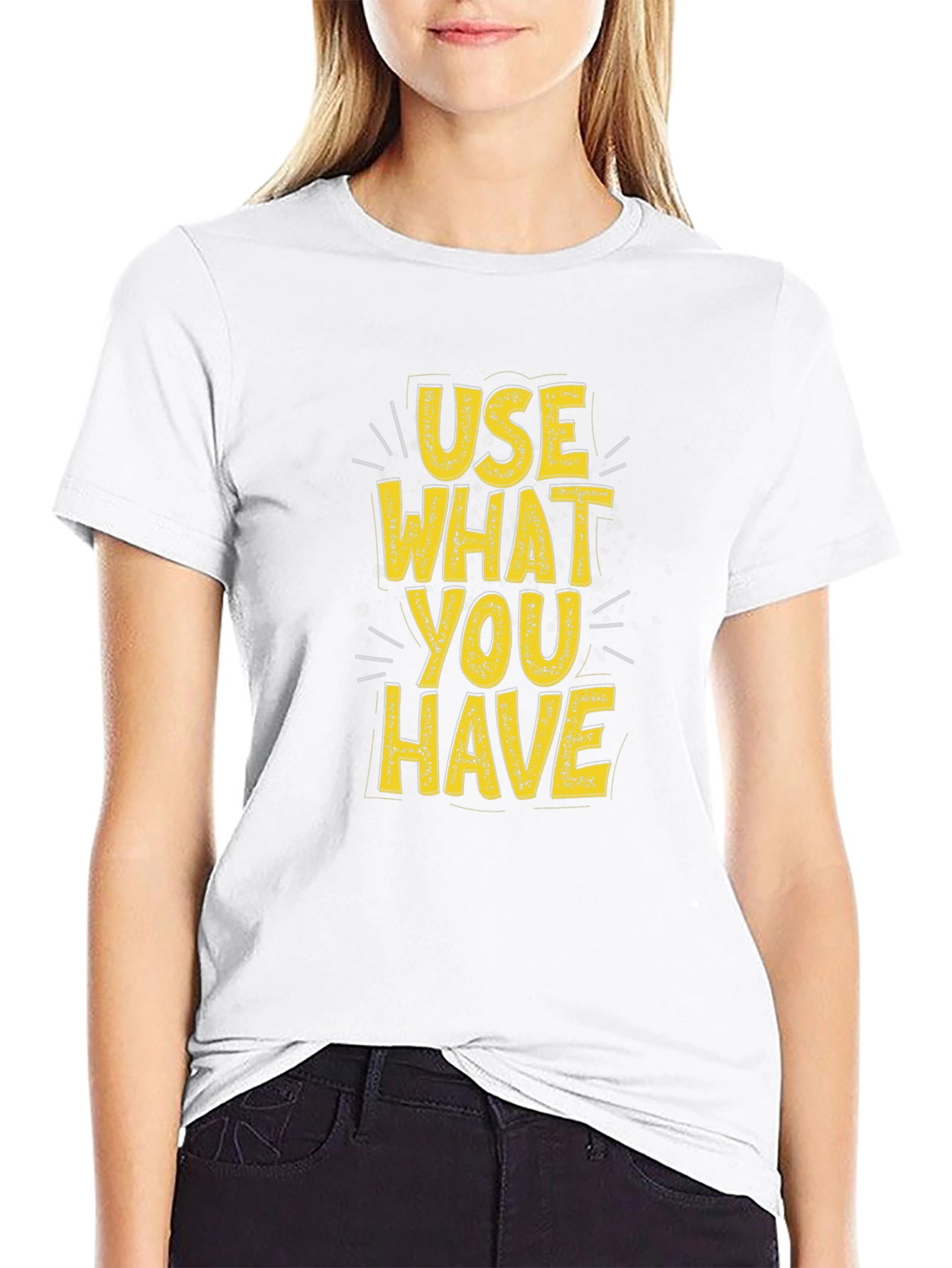 Use What You Have Graphic Tee - Black Cotton