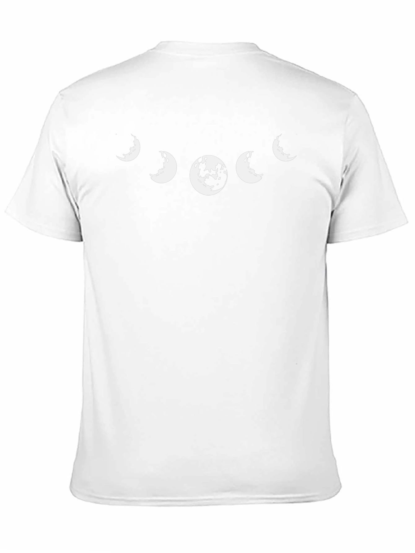 Moon Phases Graphic Print Black T-Shirt