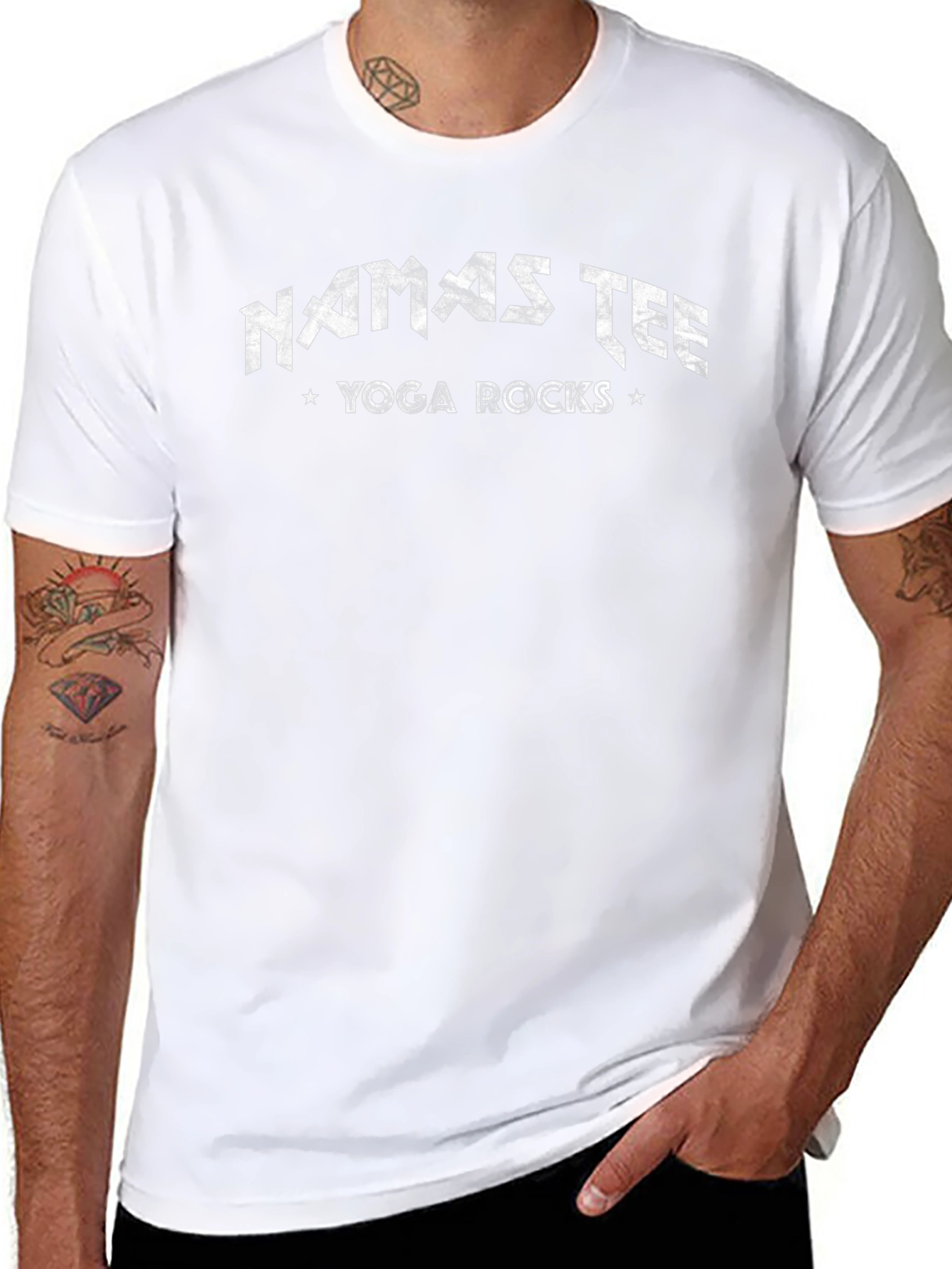 Namastee Yoga Rocks Tee - Black