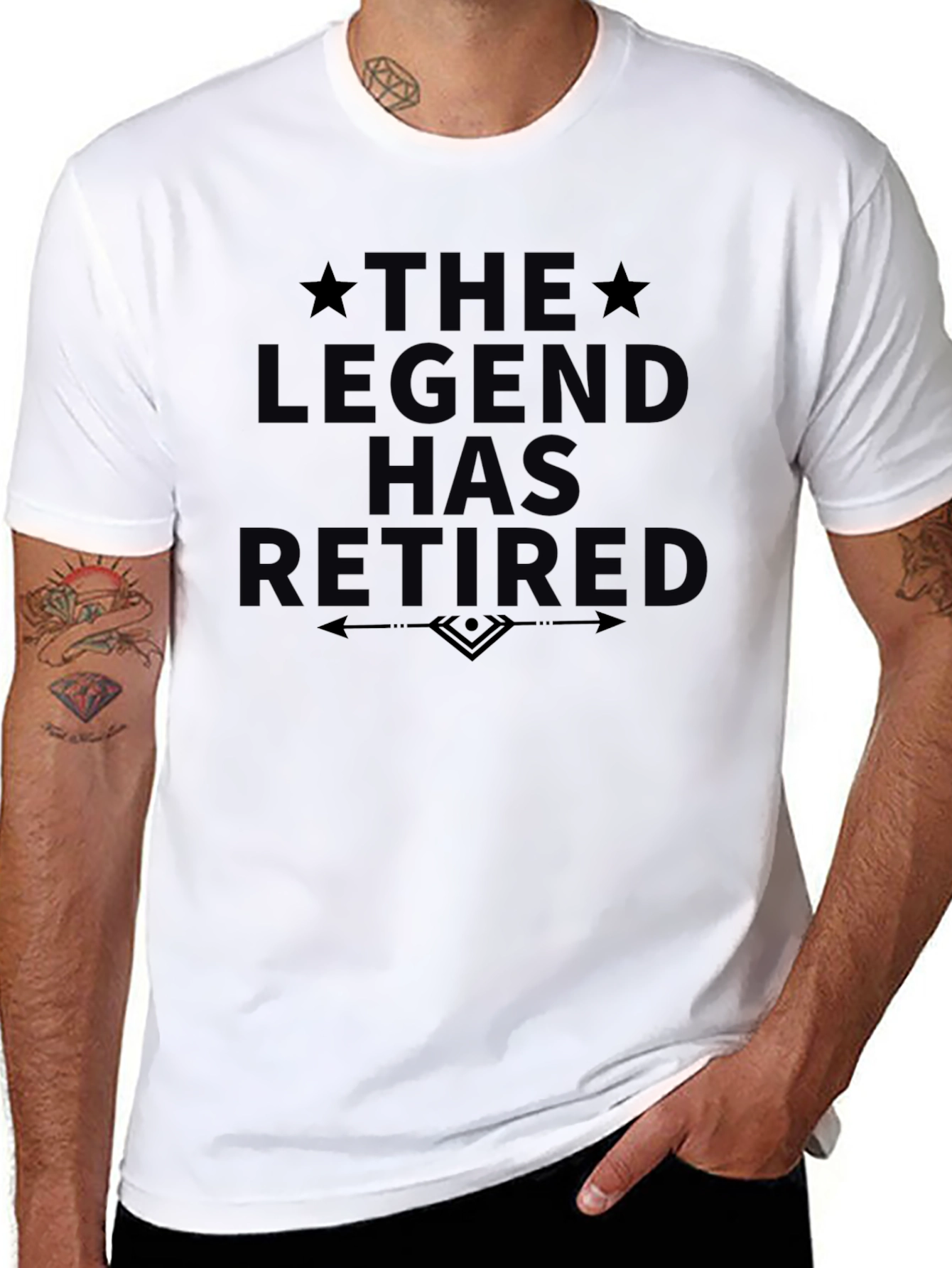 The Legend Has Retired Graphic Tee - Black