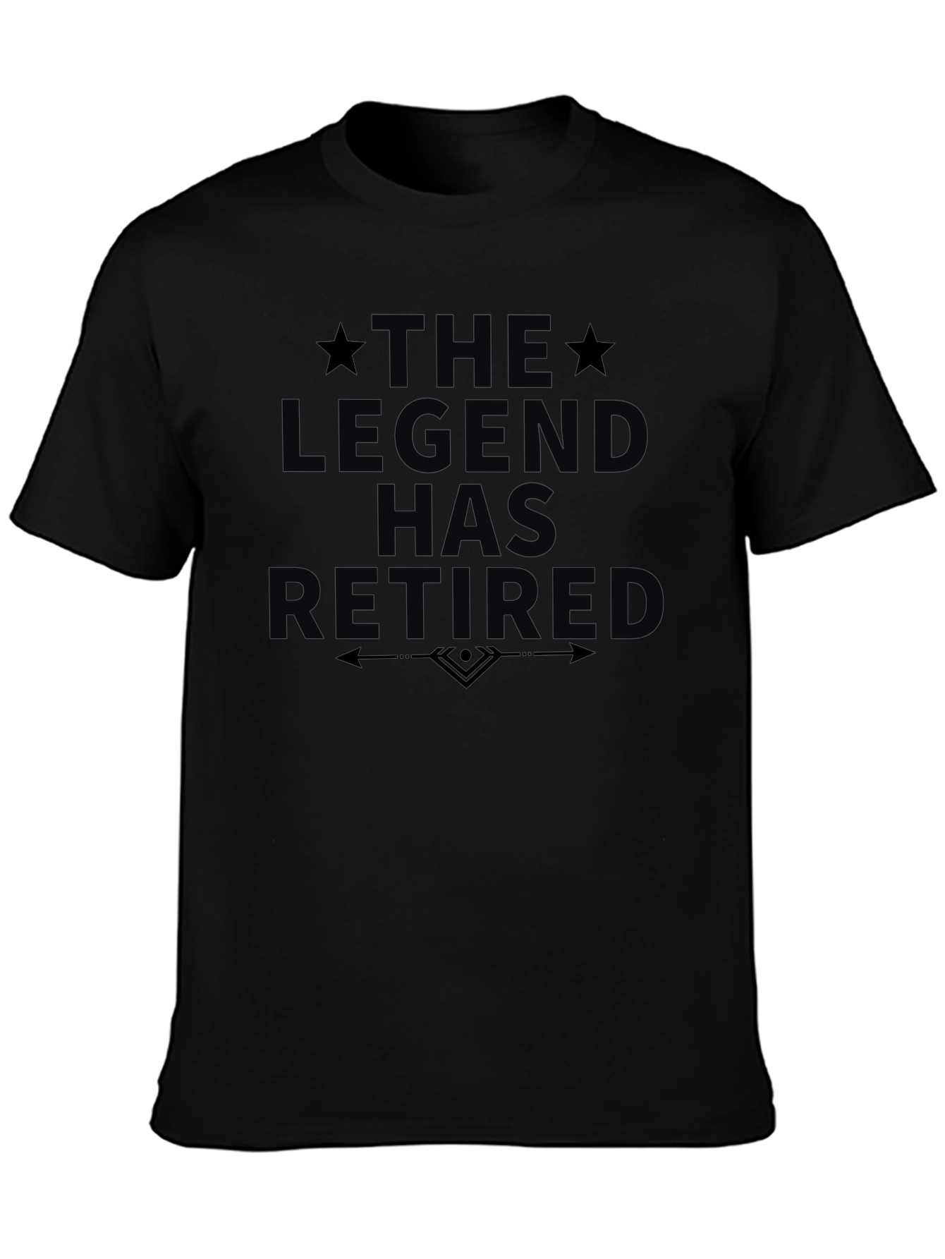The Legend Has Retired Graphic Tee - Black