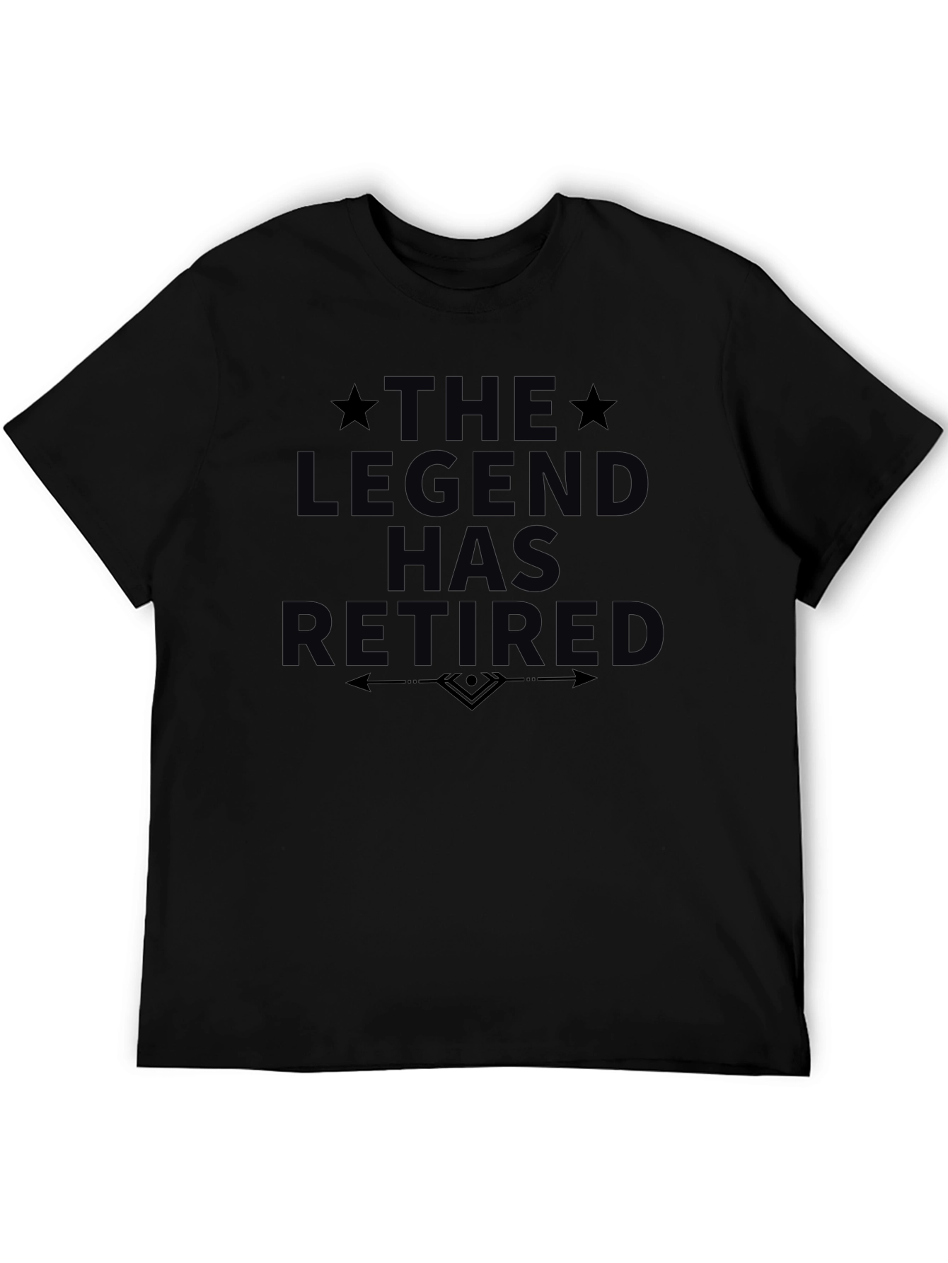 The Legend Has Retired Graphic Tee - Black