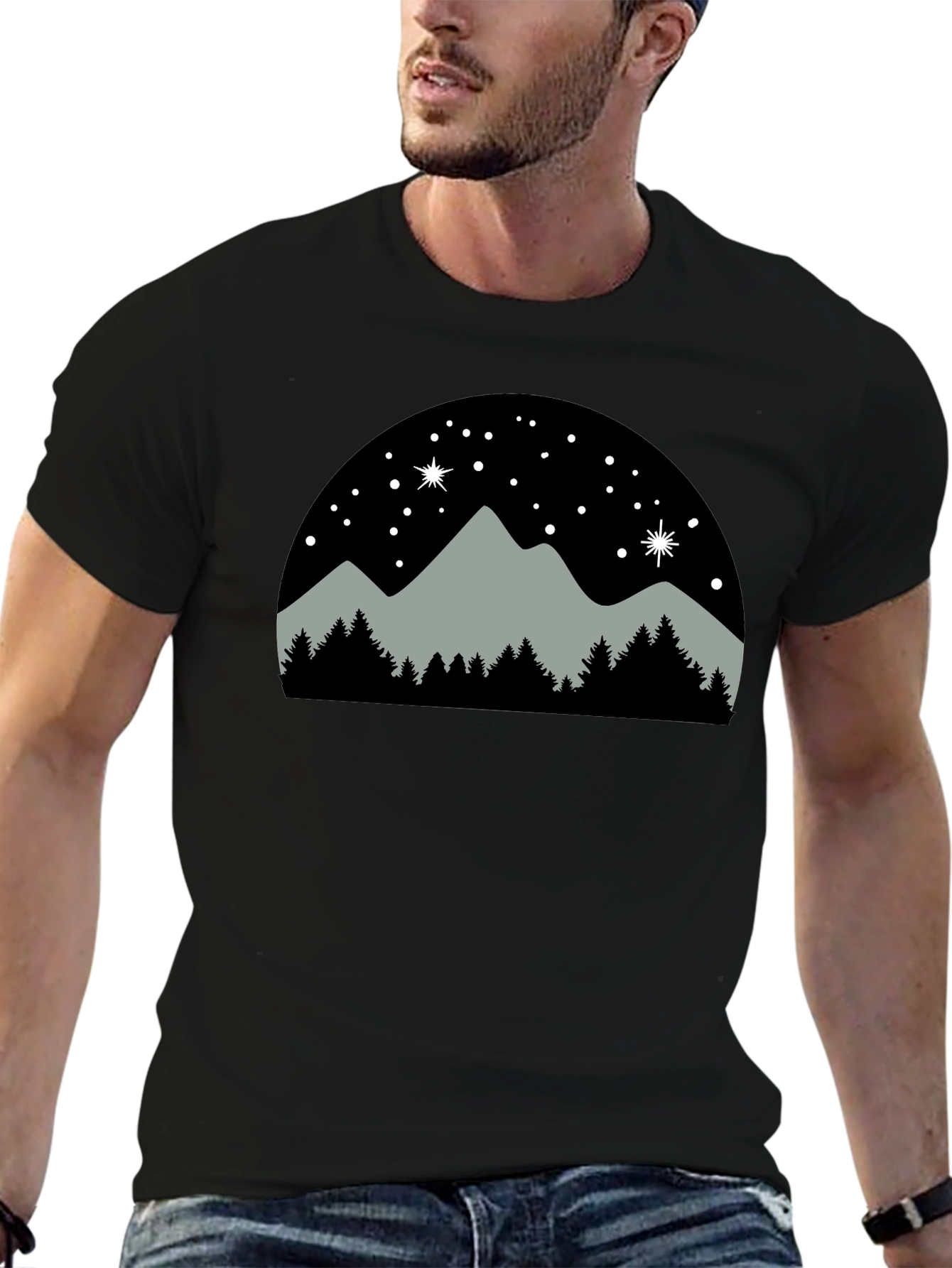 Mountain Night Scene T-Shirt