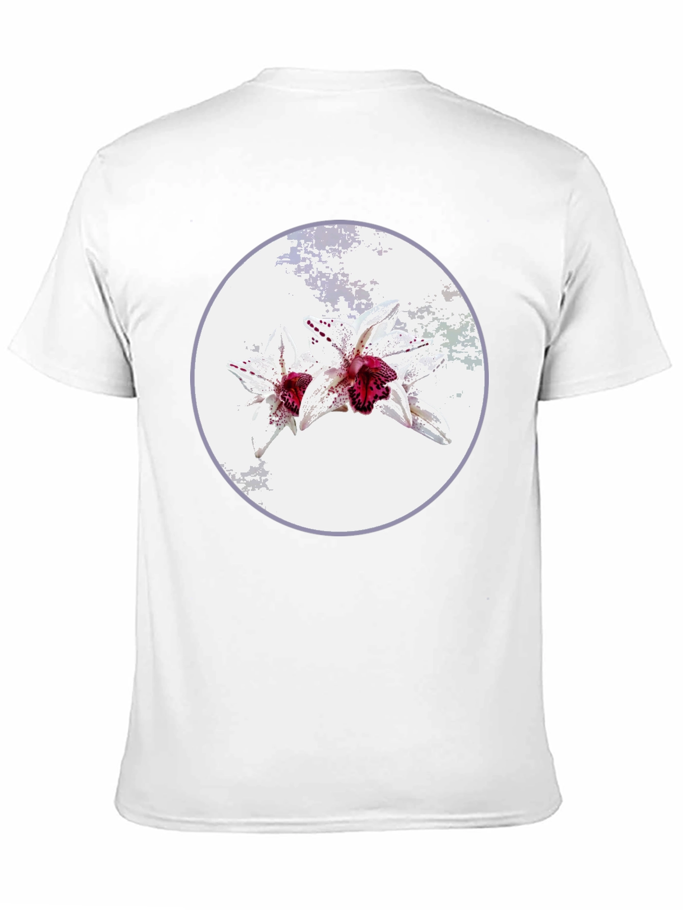 Floral Graphic Tee - Unique Orchid Design