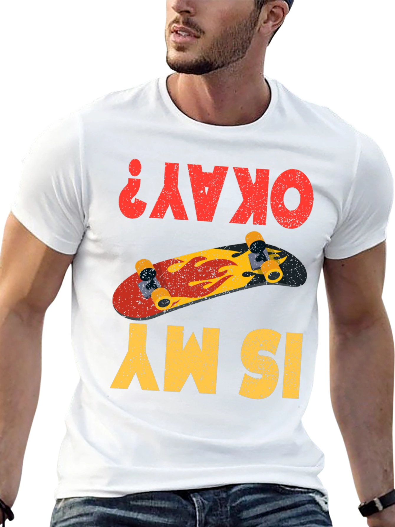 Skateboard T-Shirt - Is My Okay? Graphic Tee