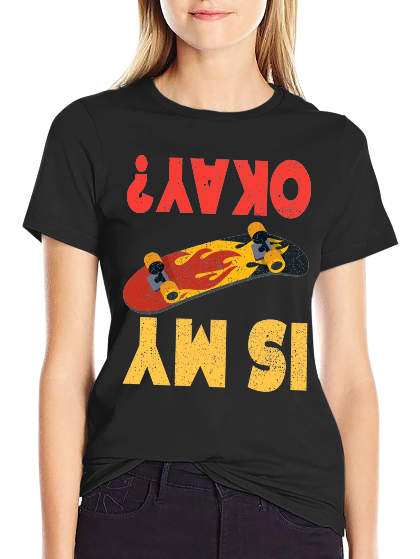 Skateboard T-Shirt - Is My Okay? Graphic Tee