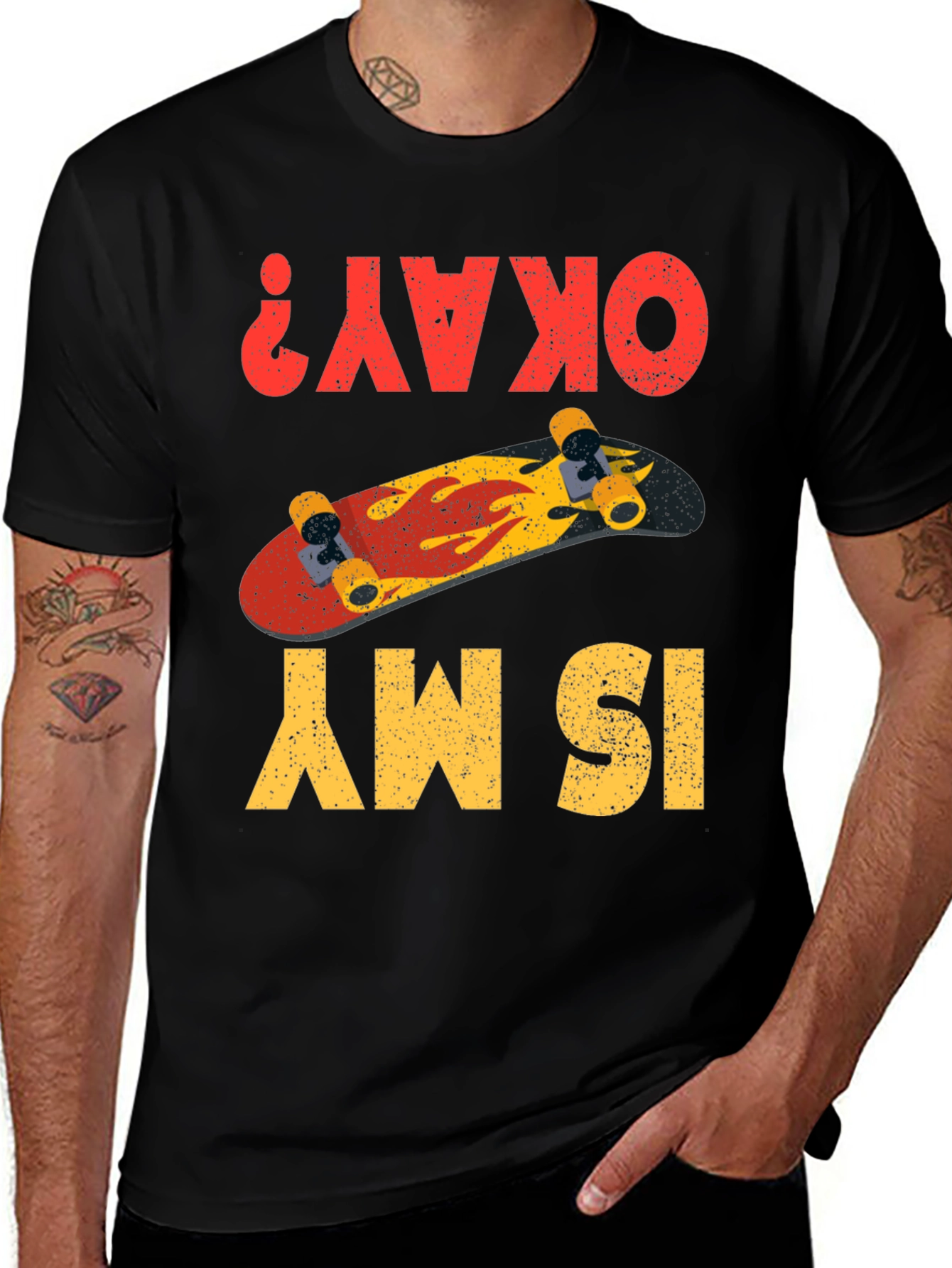 Skateboard T-Shirt - Is My Okay? Graphic Tee