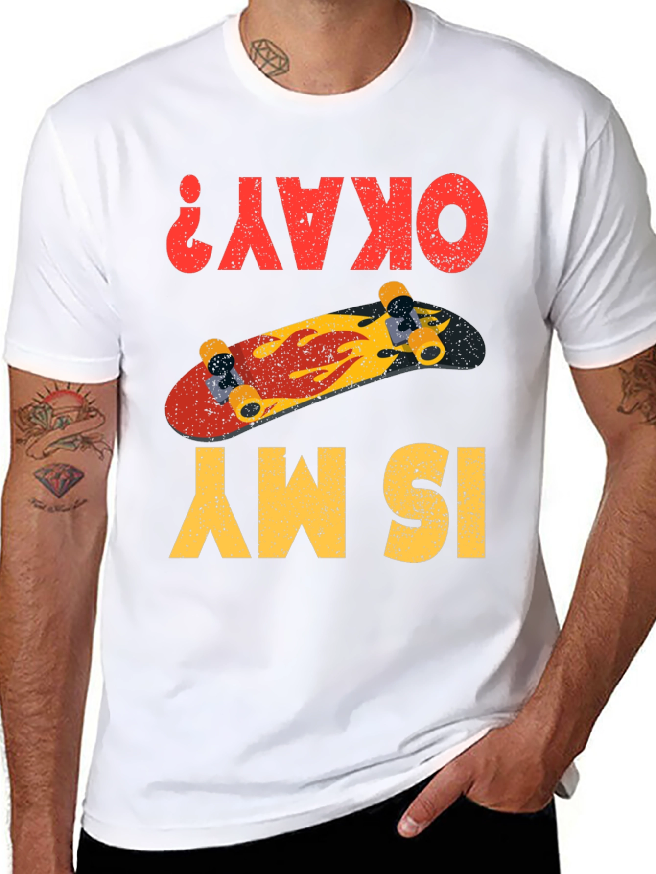 Skateboard T-Shirt - Is My Okay? Graphic Tee