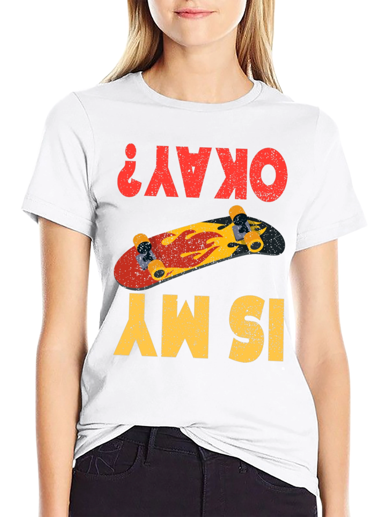 Skateboard T-Shirt - Is My Okay? Graphic Tee