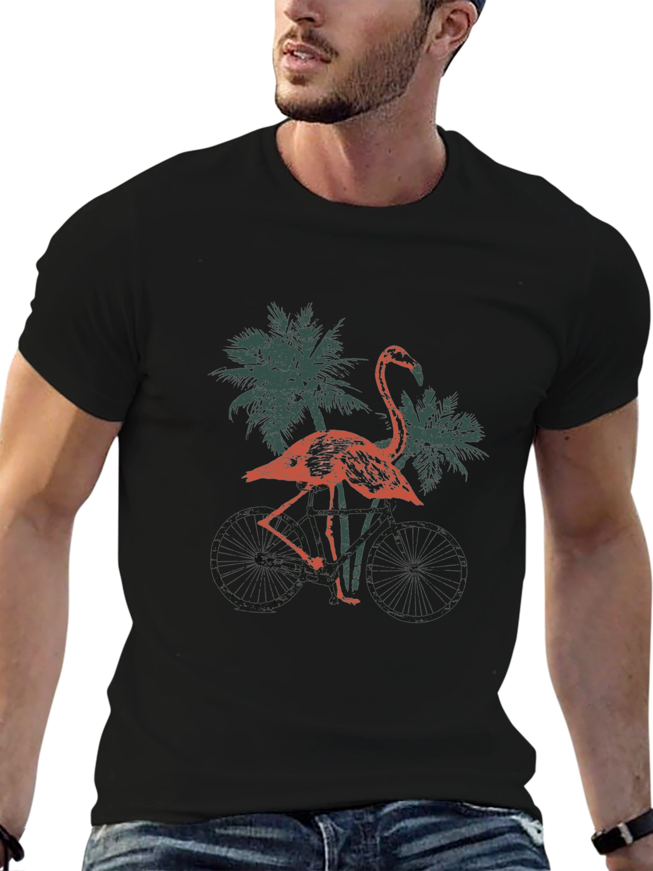 Flamingo Bike Ride Graphic Tee