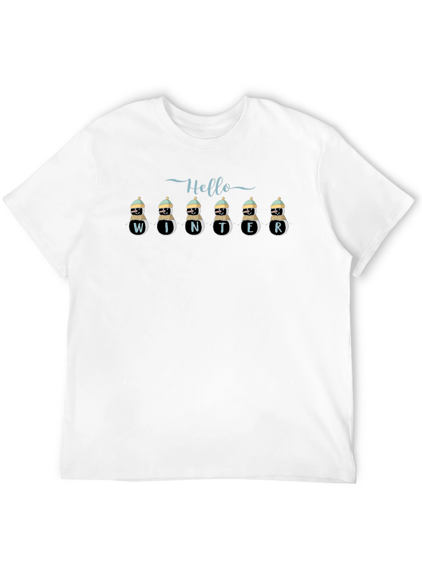 Hello Winter T-Shirt - Snowman Graphic Tee