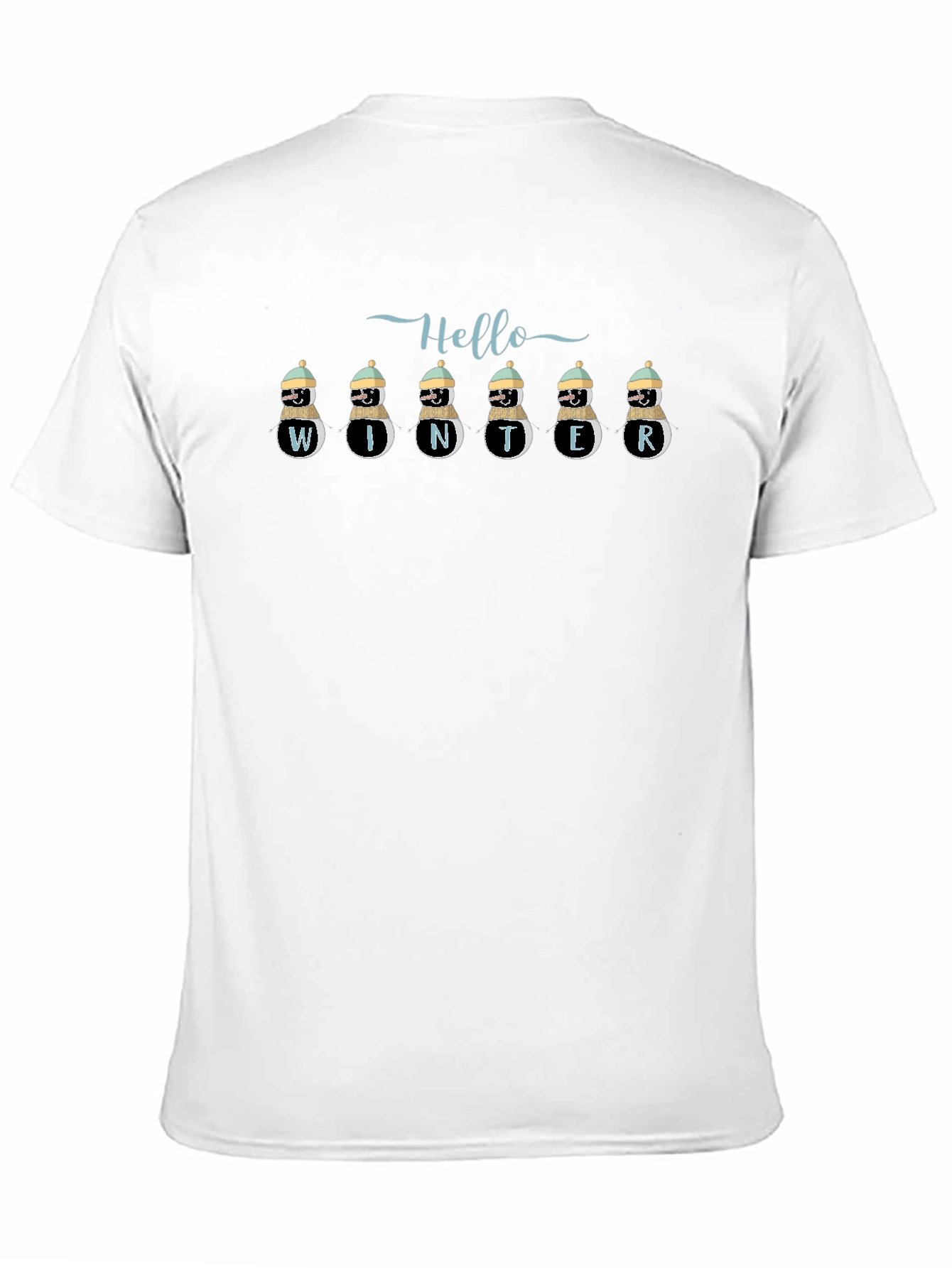 Hello Winter T-Shirt - Snowman Graphic Tee