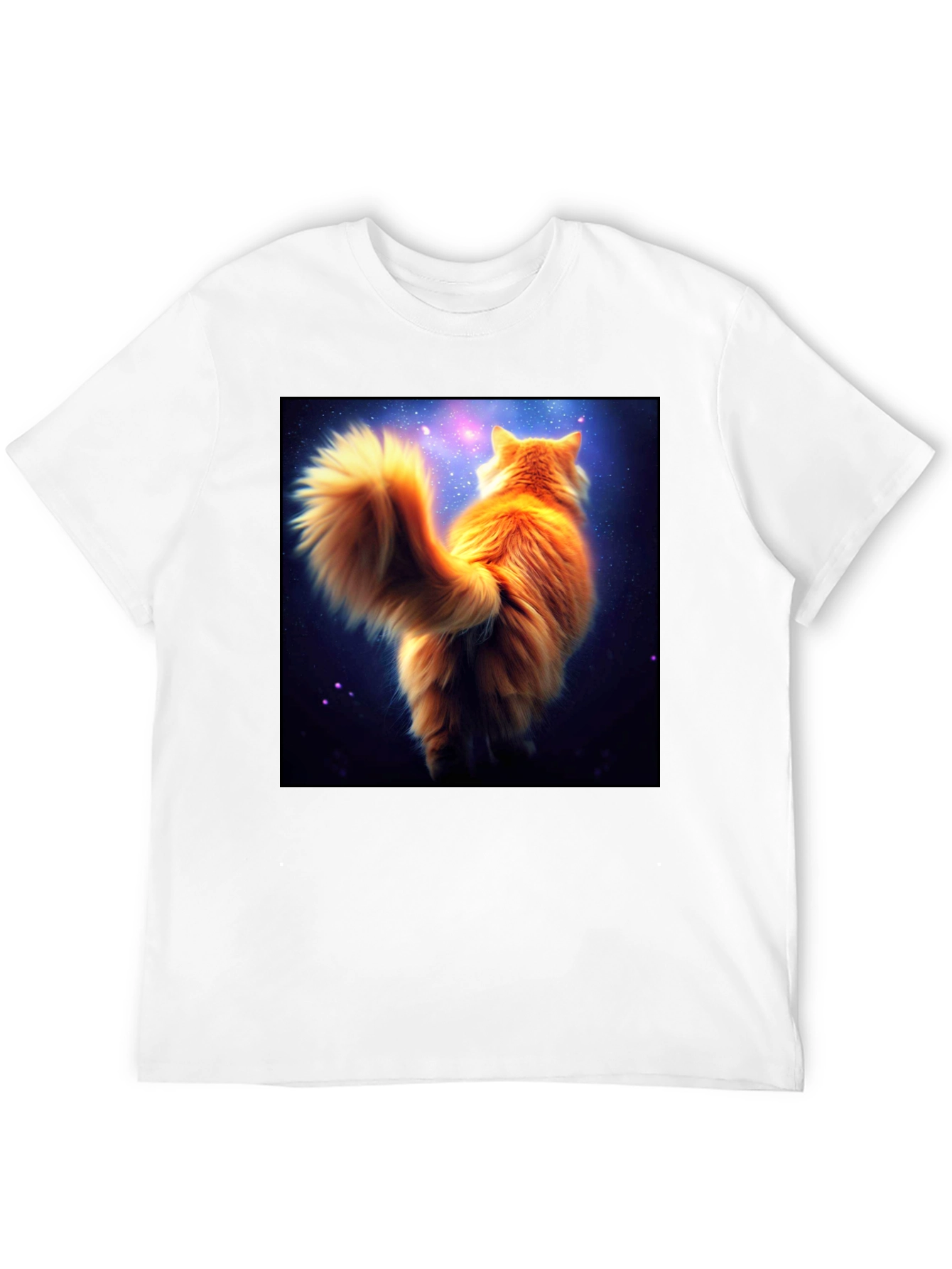Galaxy Cat T-Shirt - Black Cotton Tee
