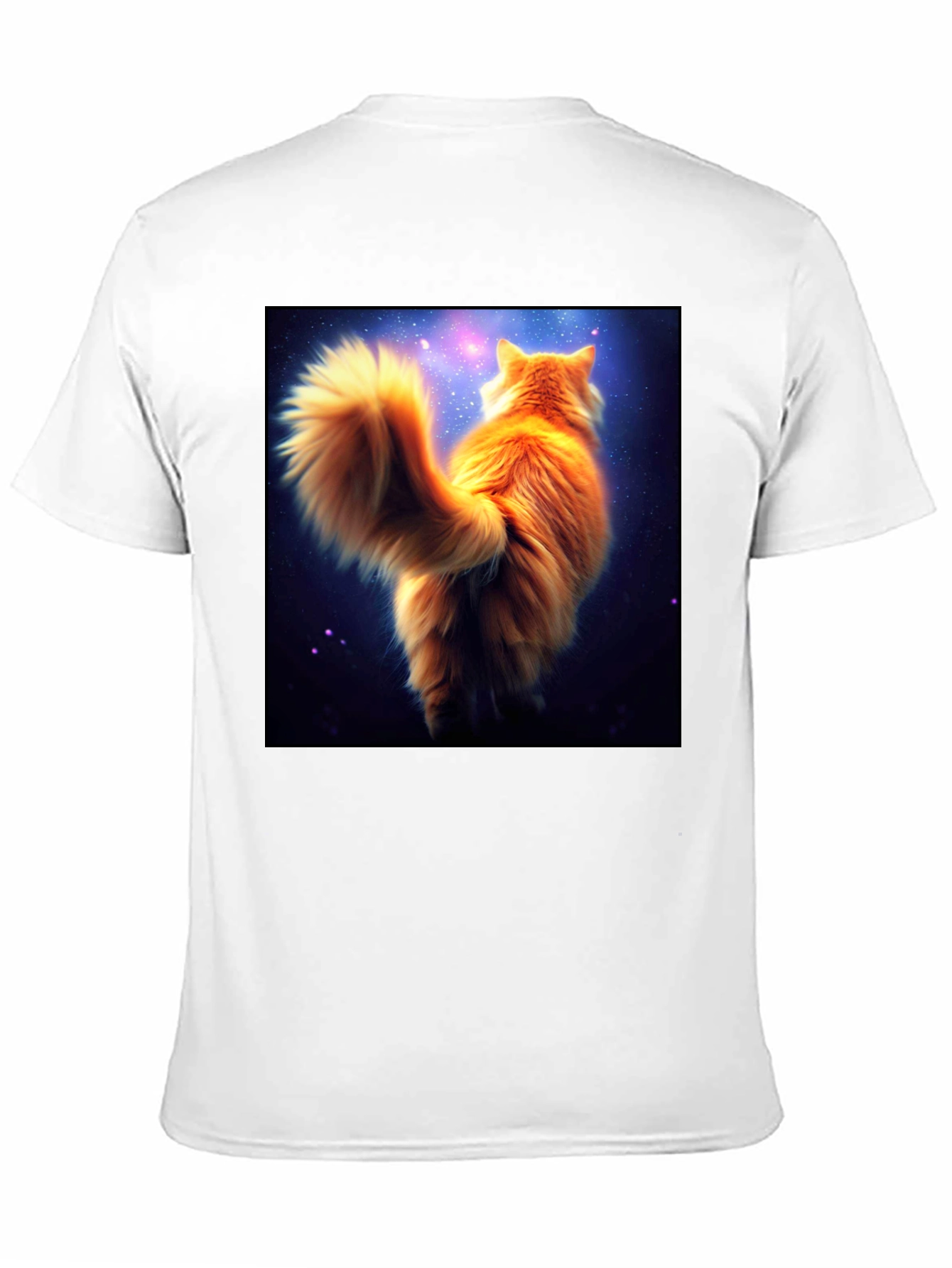 Galaxy Cat T-Shirt - Black Cotton Tee