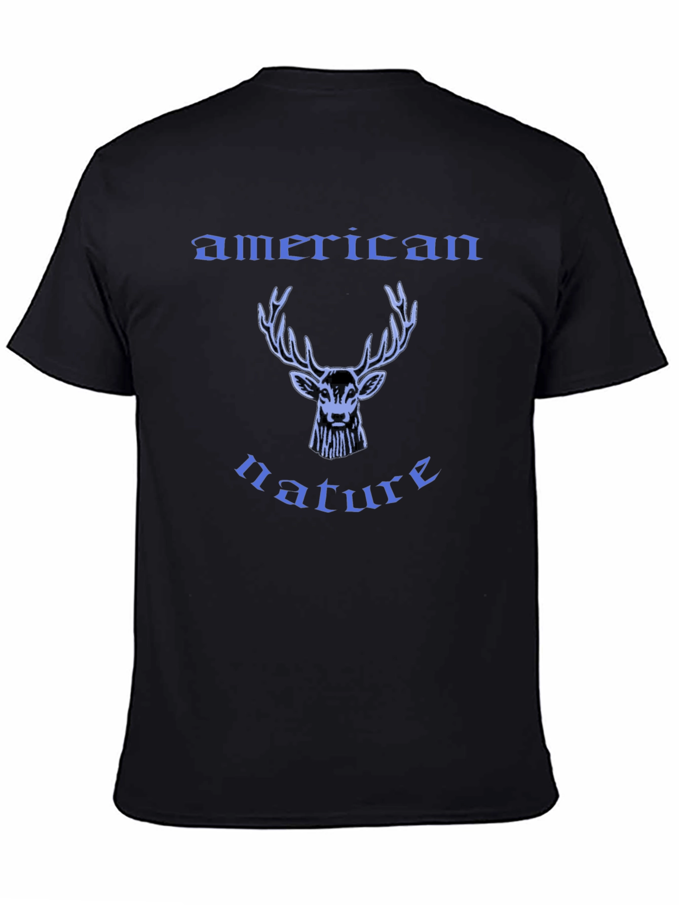 American Nature Deer Graphic Tee - Black