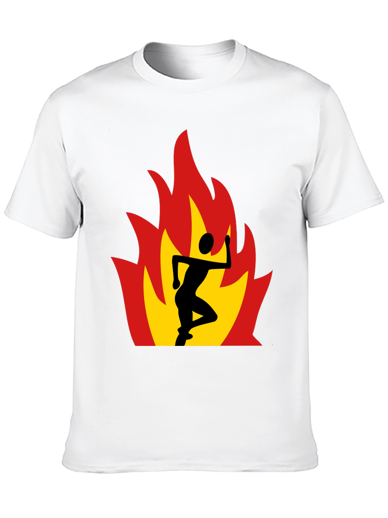 Flaming Runner Graphic Tee - Black