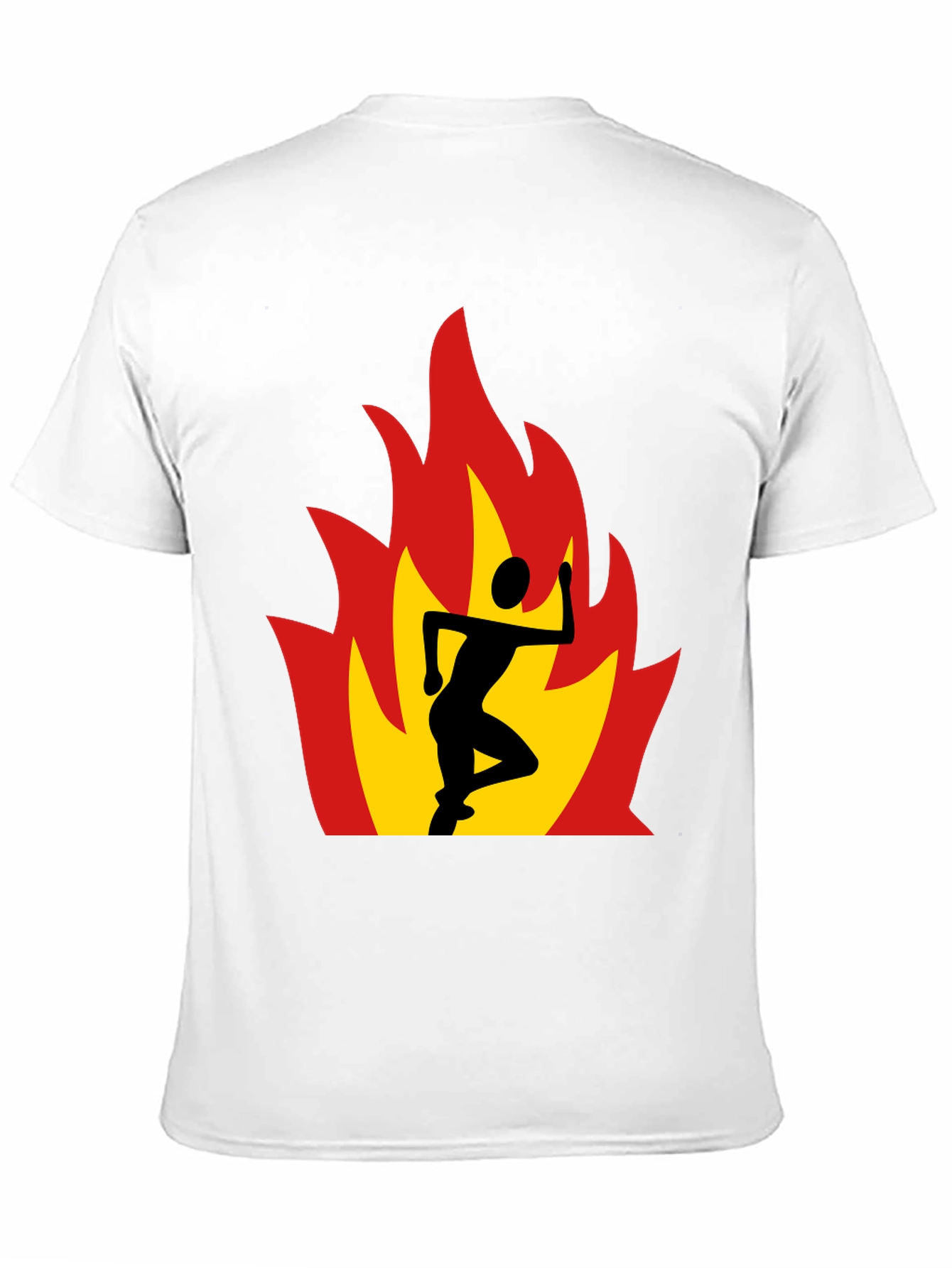Flaming Runner Graphic Tee - Black