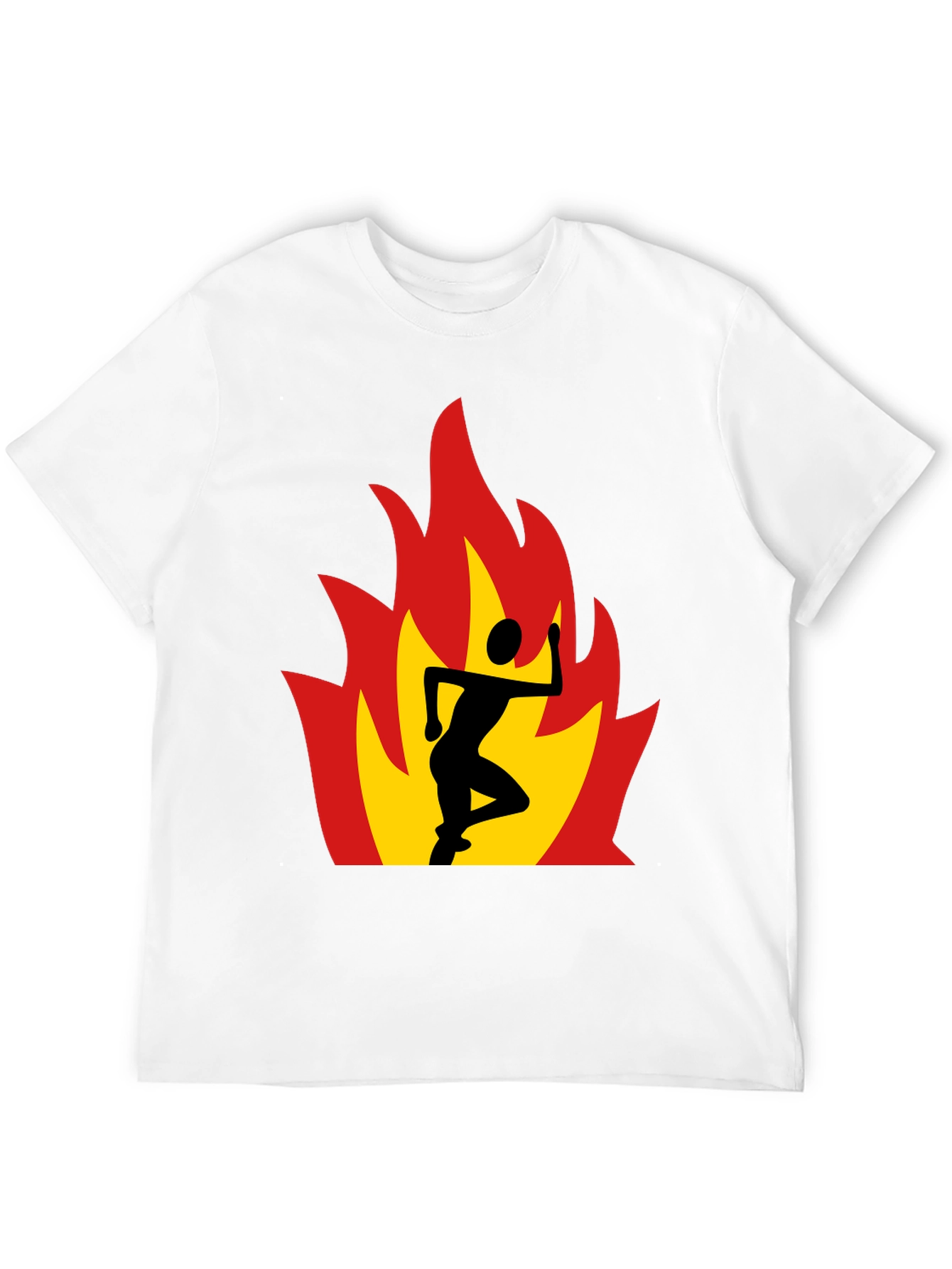 Flaming Runner Graphic Tee - Black