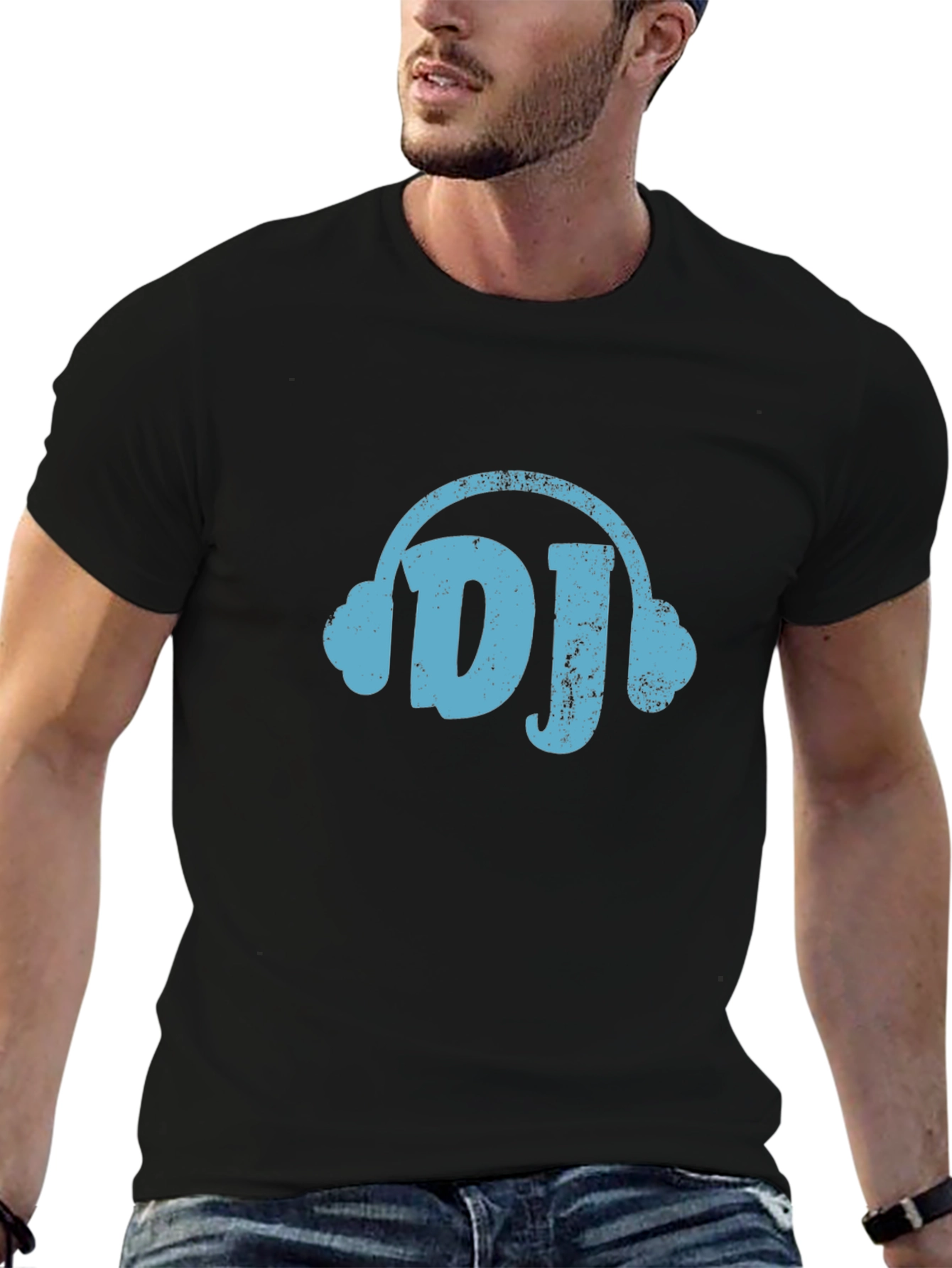 DJ Headphones Graphic Tee - Black