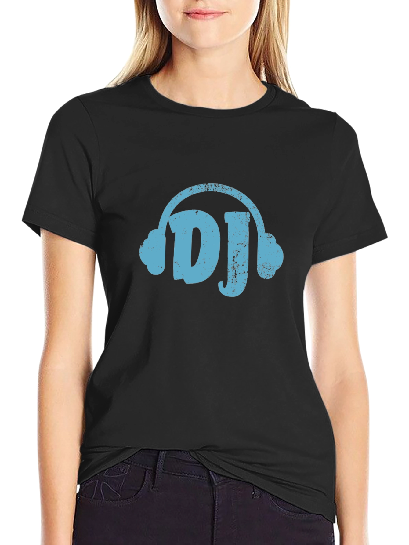 DJ Headphones Graphic Tee - Black