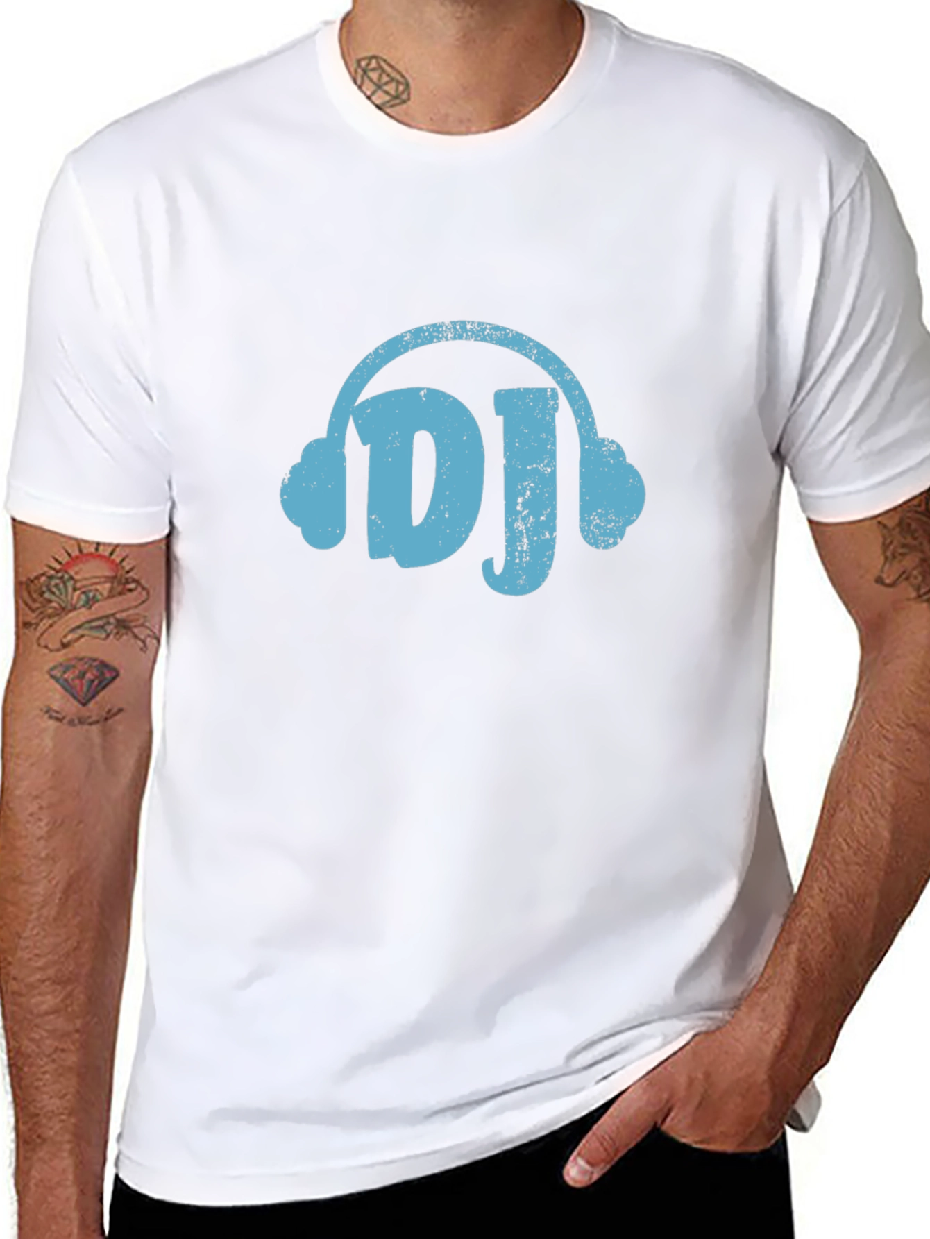 DJ Headphones Graphic Tee - Black
