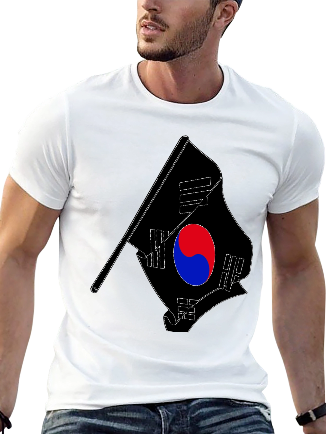 South Korean Flag Graphic Tee