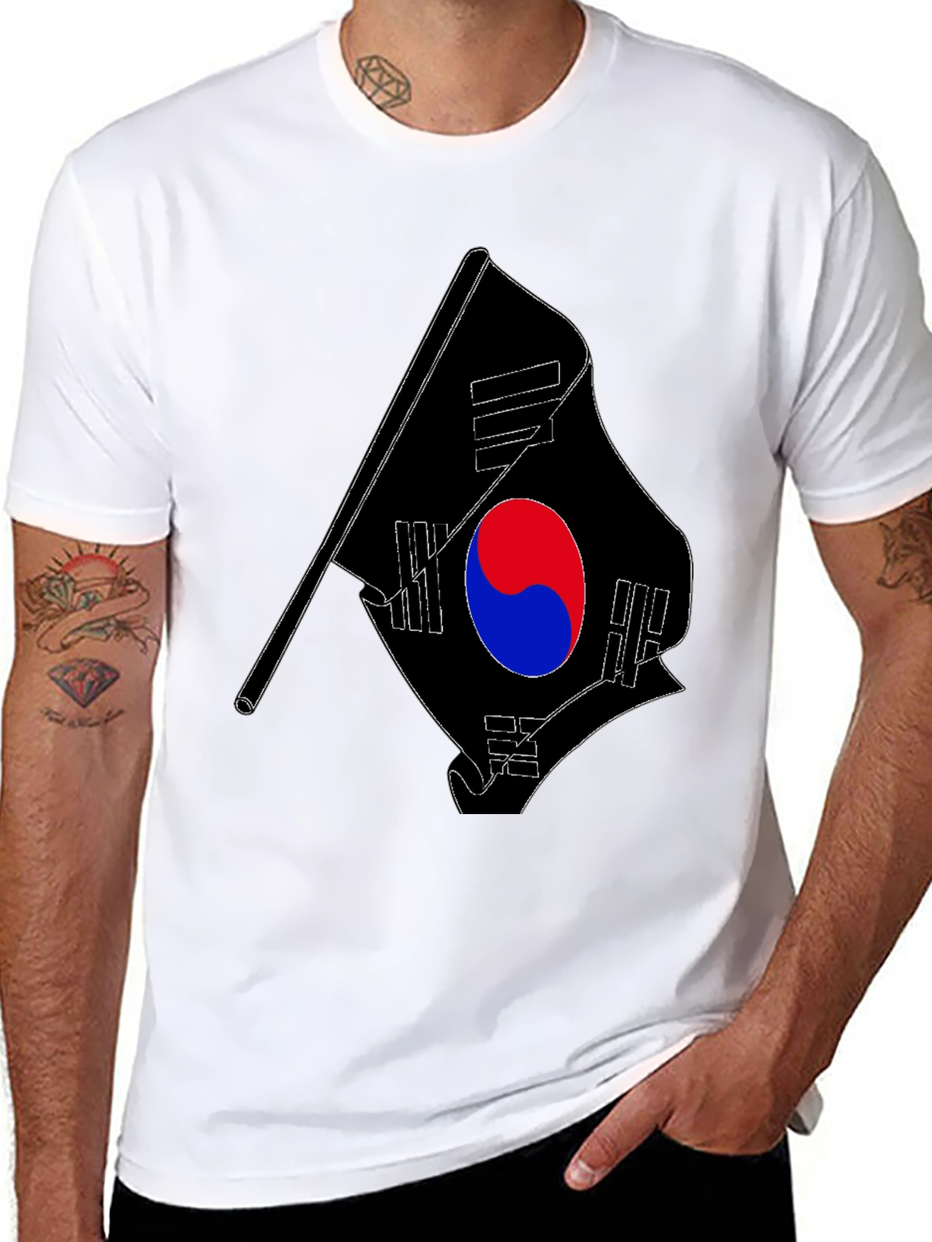 South Korean Flag Graphic Tee