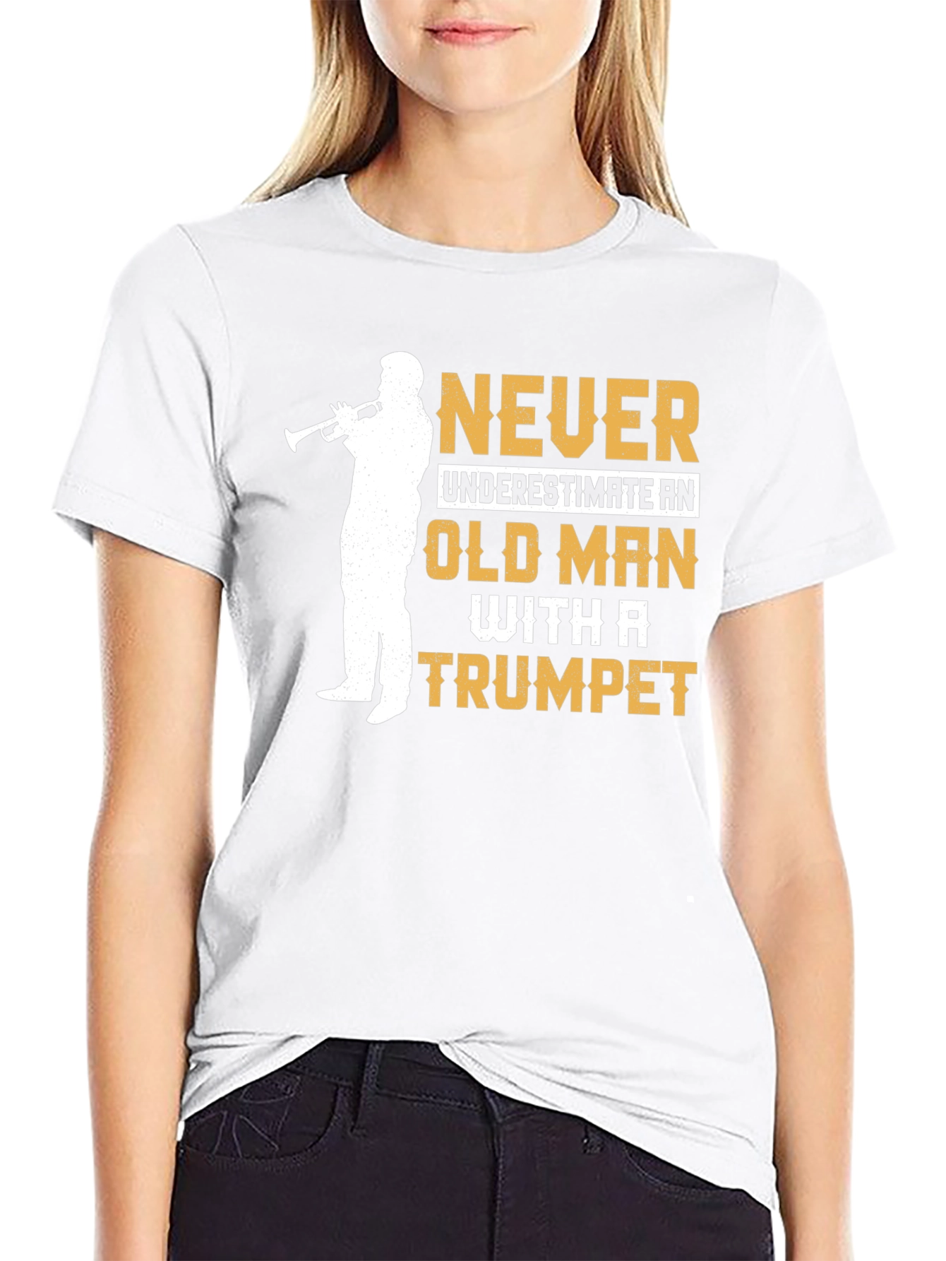 Never Underestimate Old Man Trumpet T-Shirt