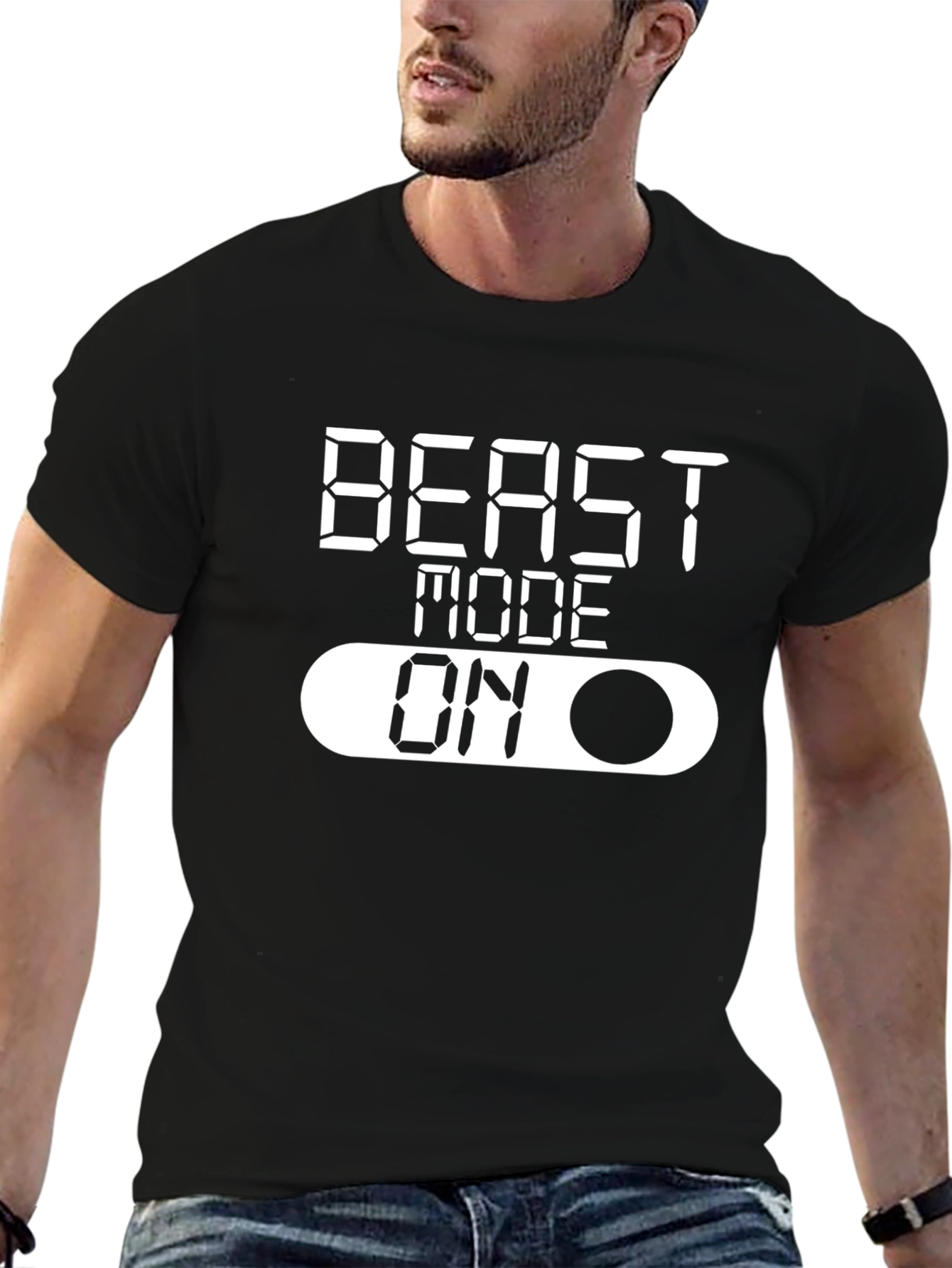 Beast Mode On T-Shirt - Black Graphic Tee