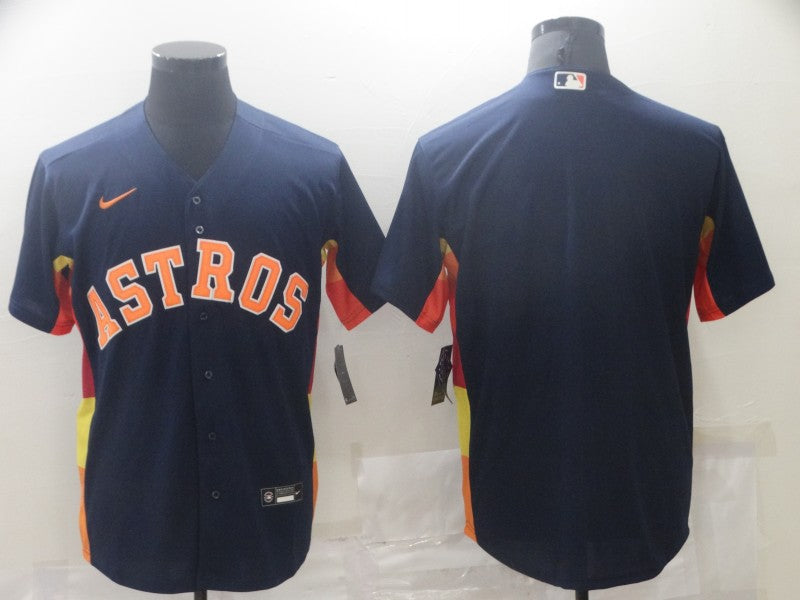 Men's Houston Astros Navy Alternate Replica Blank Jerseys