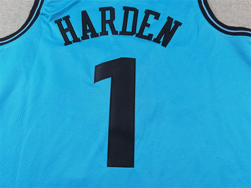 Men's LA Clippers James Harden #1 Light Blue 2024/25 Swingman Player Jerseys - City Edition