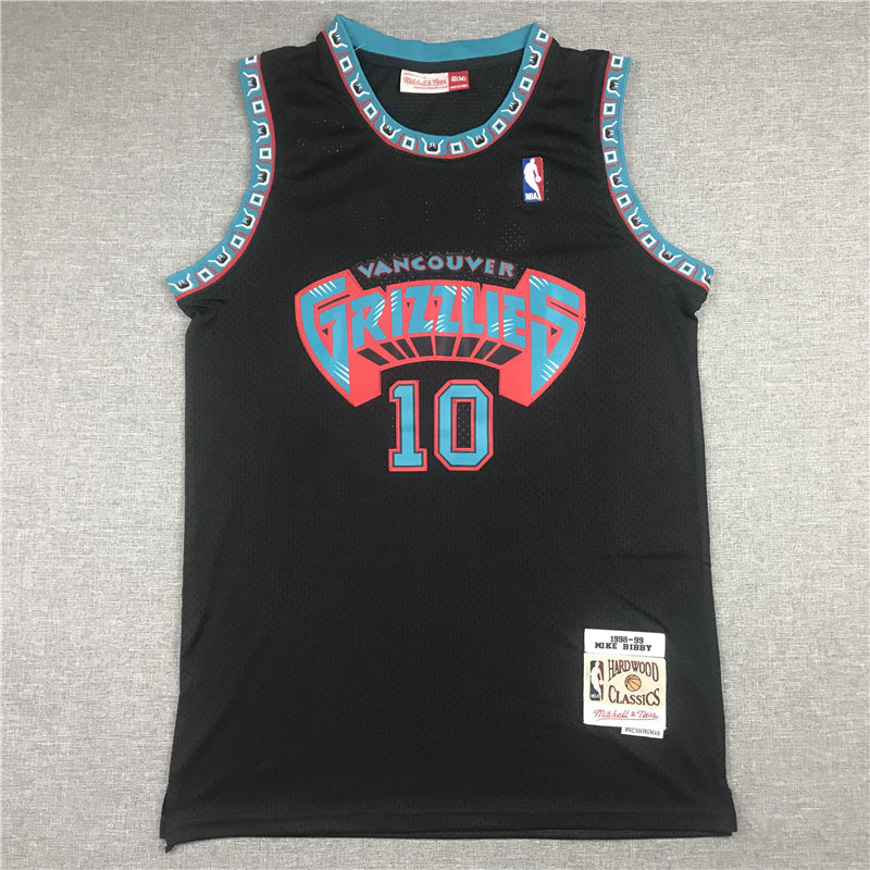 Men's Memphis Grizzlies Mike Bibby #10 Black Classics Swingman Jerseys