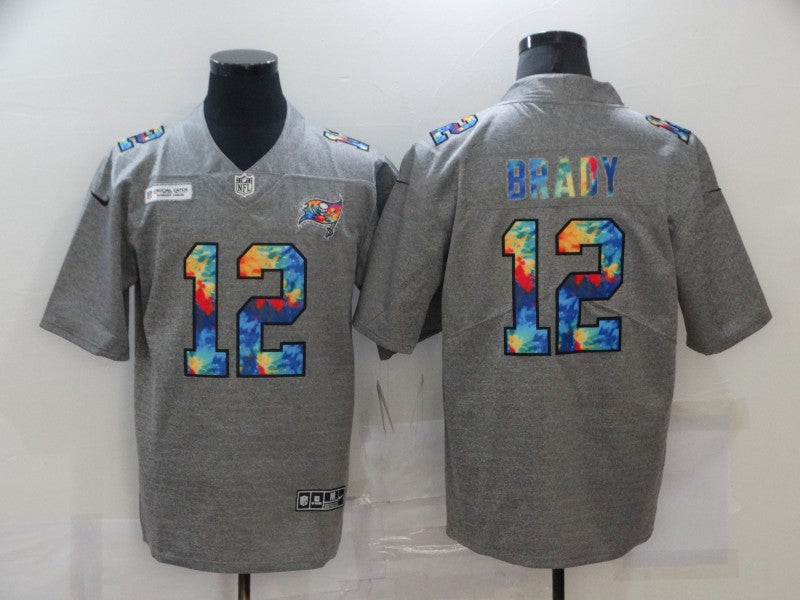 Men's Tampa Bay Buccaneers Tom Brady #12 Gray Player Game Jerseys