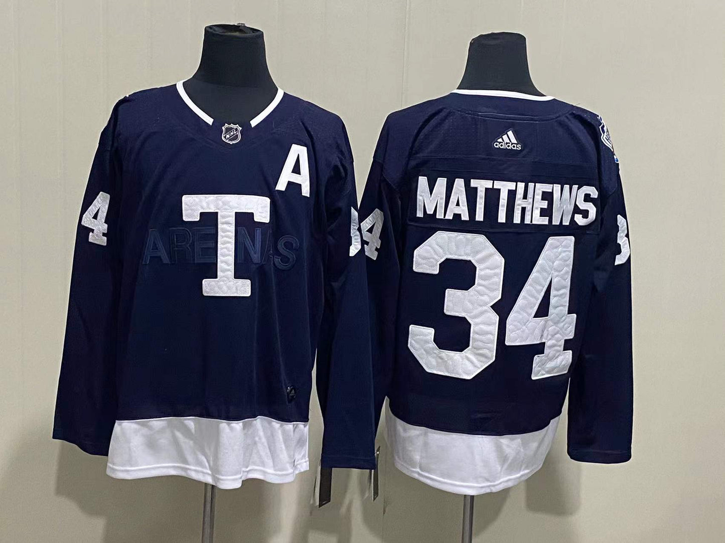 Men's Toronto Maple Leafs Auston Matthews #34 Blue Player Game Jerseys