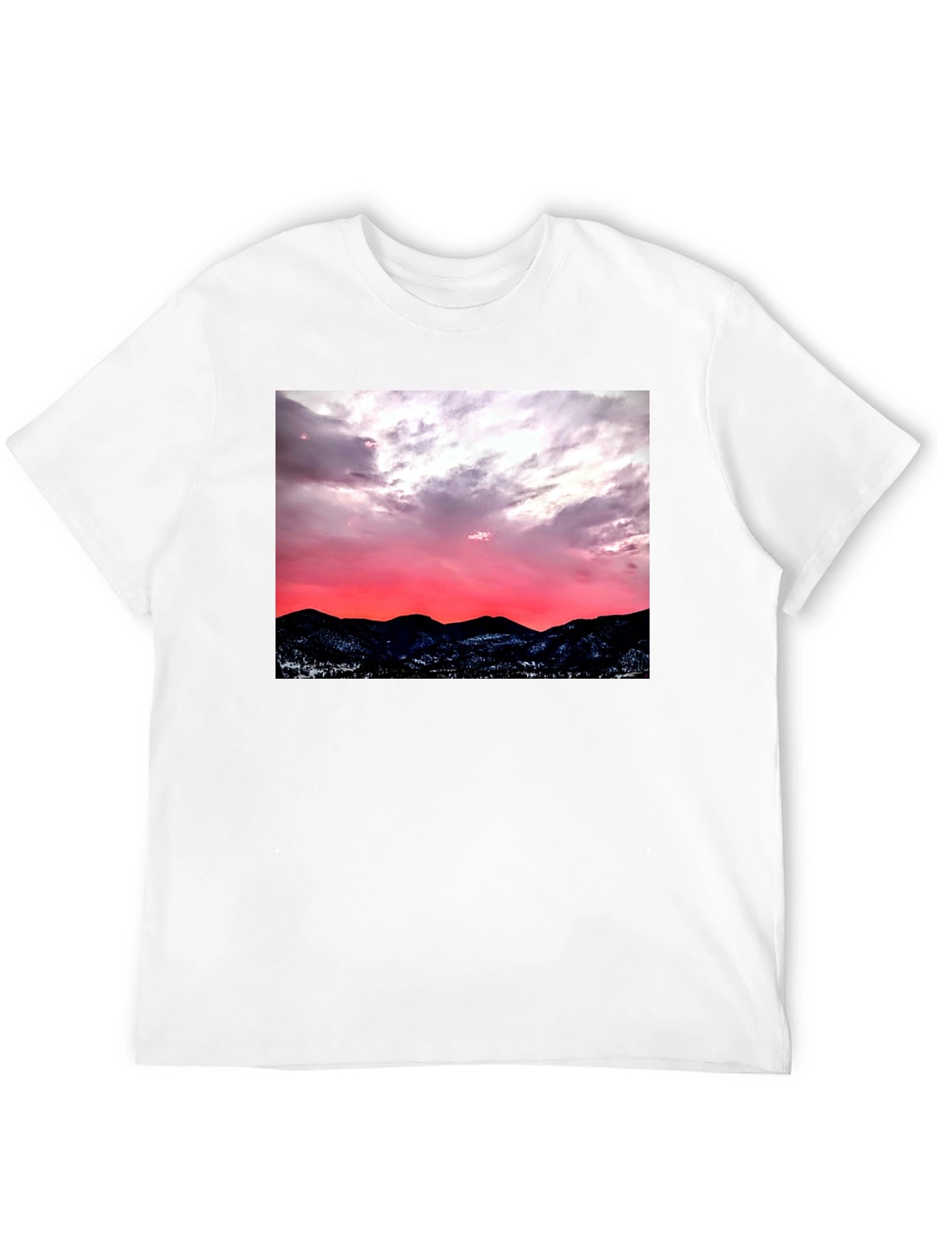 Sunset Mountain Graphic Tee - Black