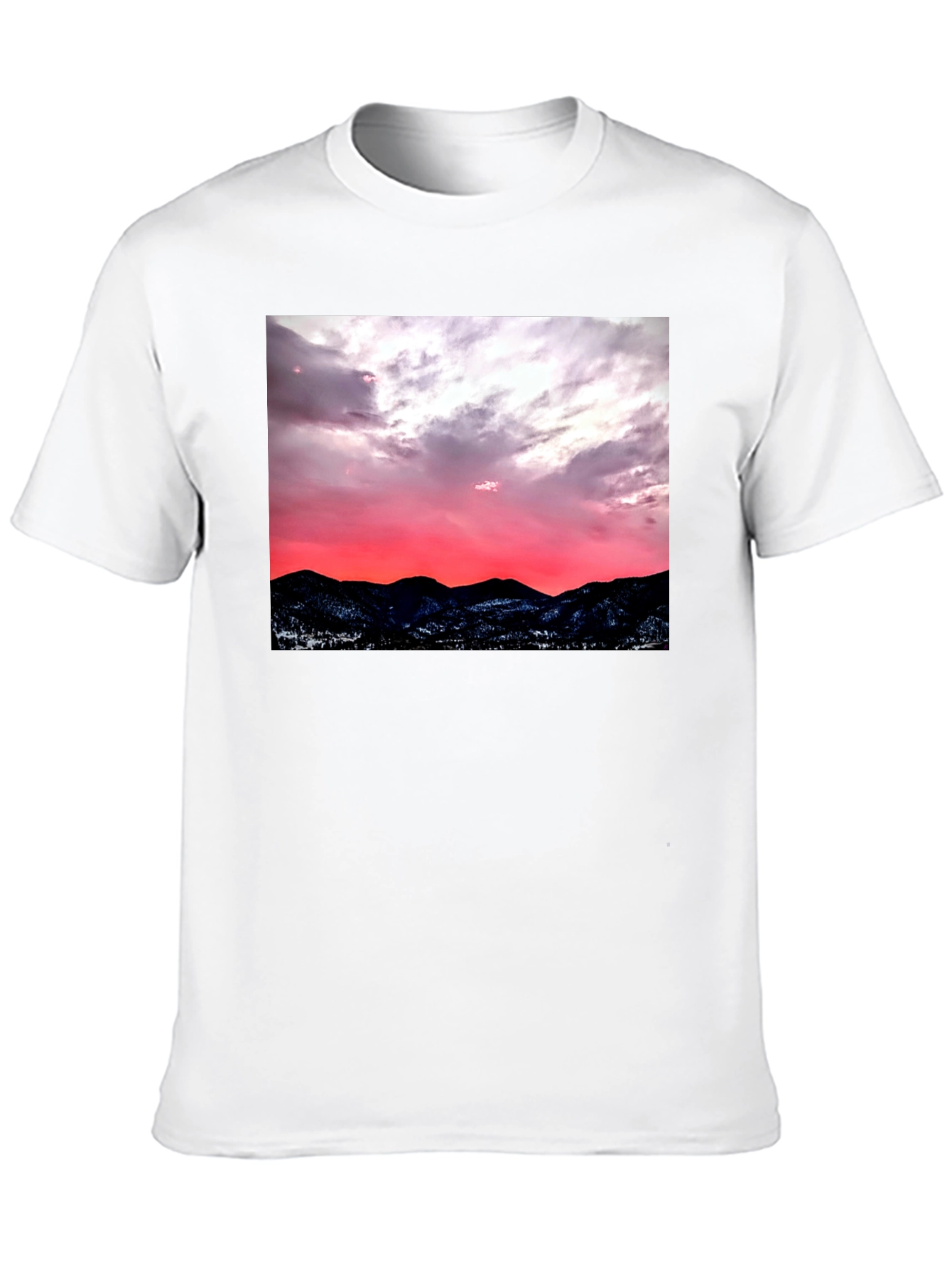 Sunset Mountain Graphic Tee - Black