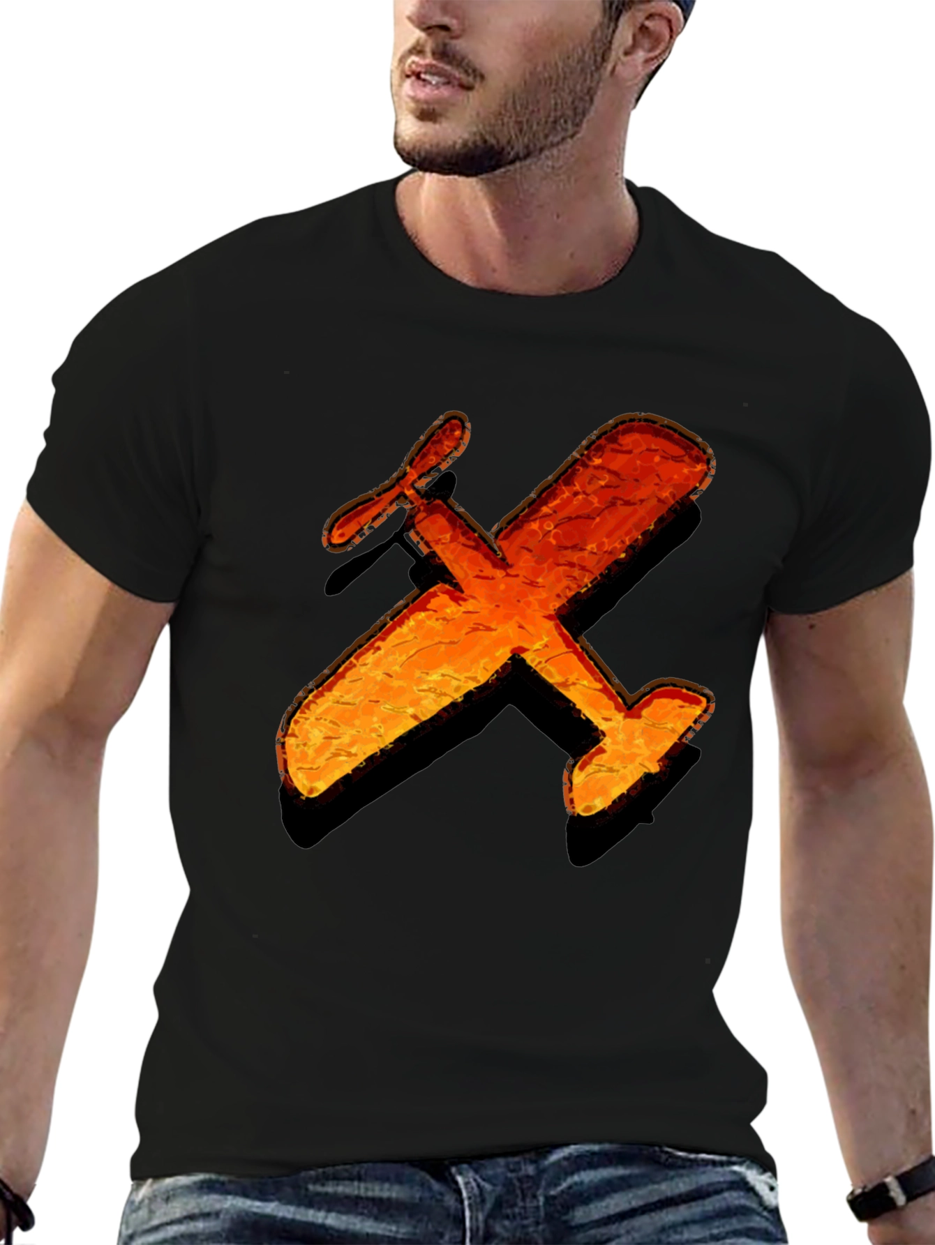 Retro Airplane Graphic T-Shirt