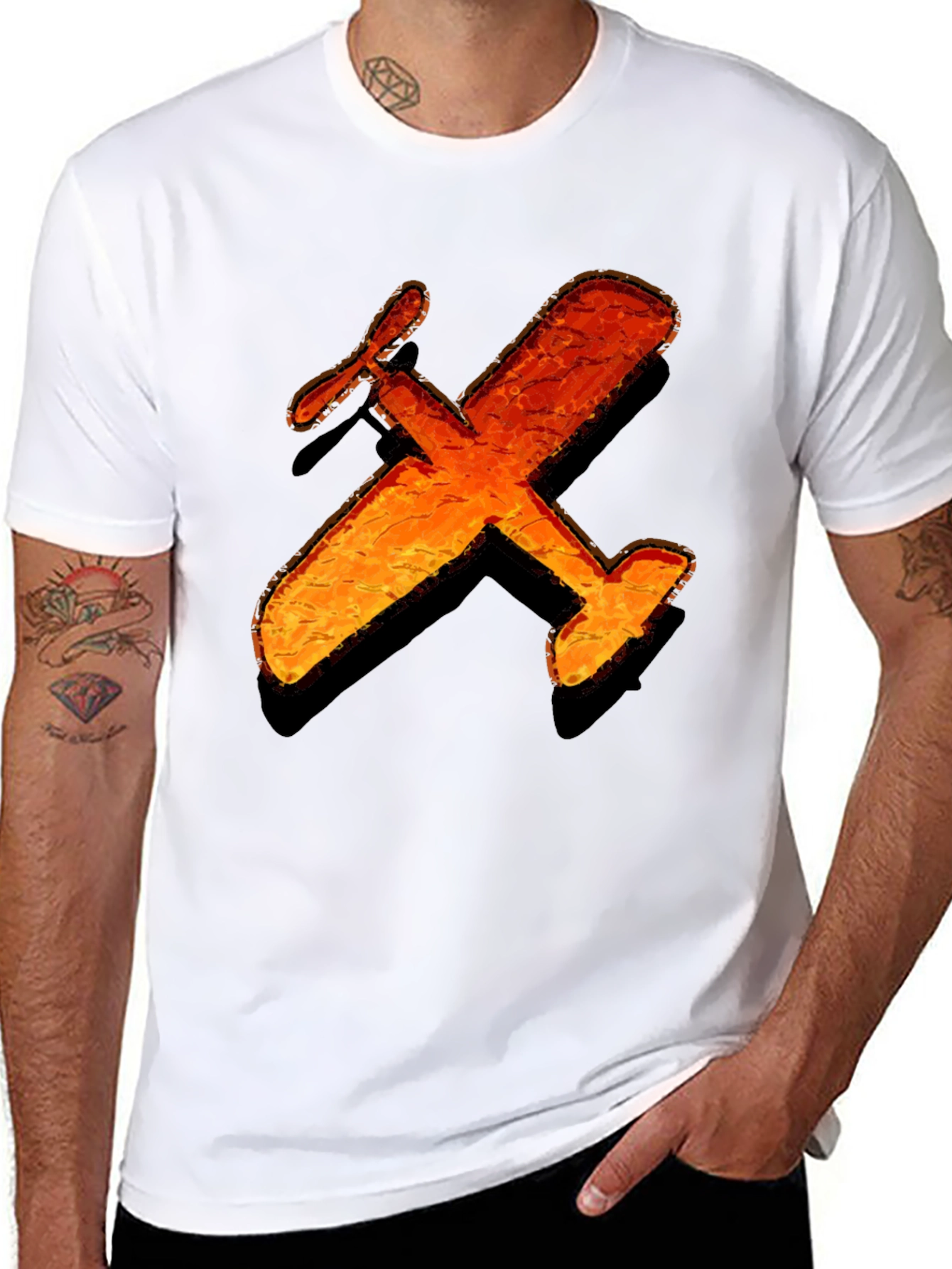 Retro Airplane Graphic T-Shirt