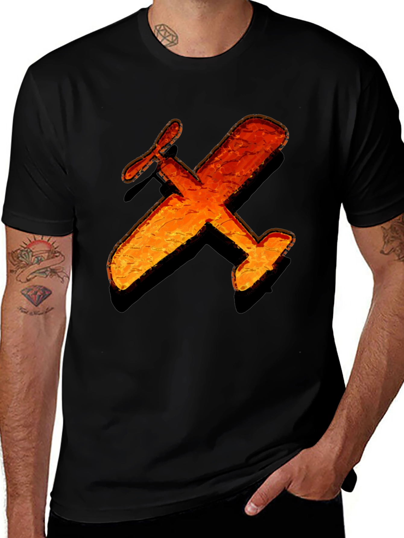 Retro Airplane Graphic T-Shirt