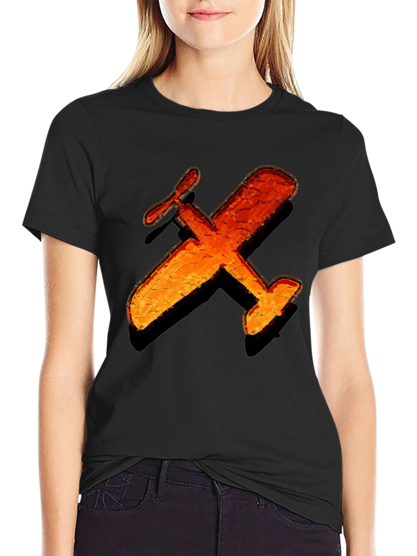 Retro Airplane Graphic T-Shirt
