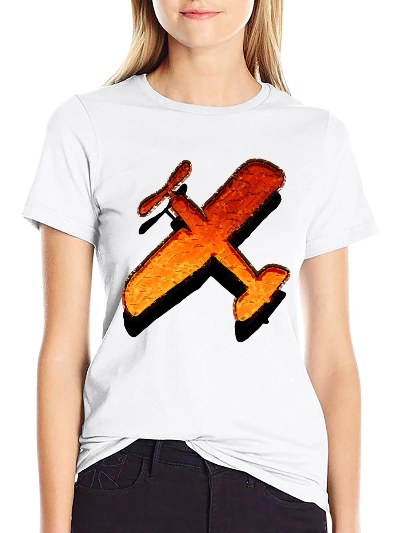 Retro Airplane Graphic T-Shirt