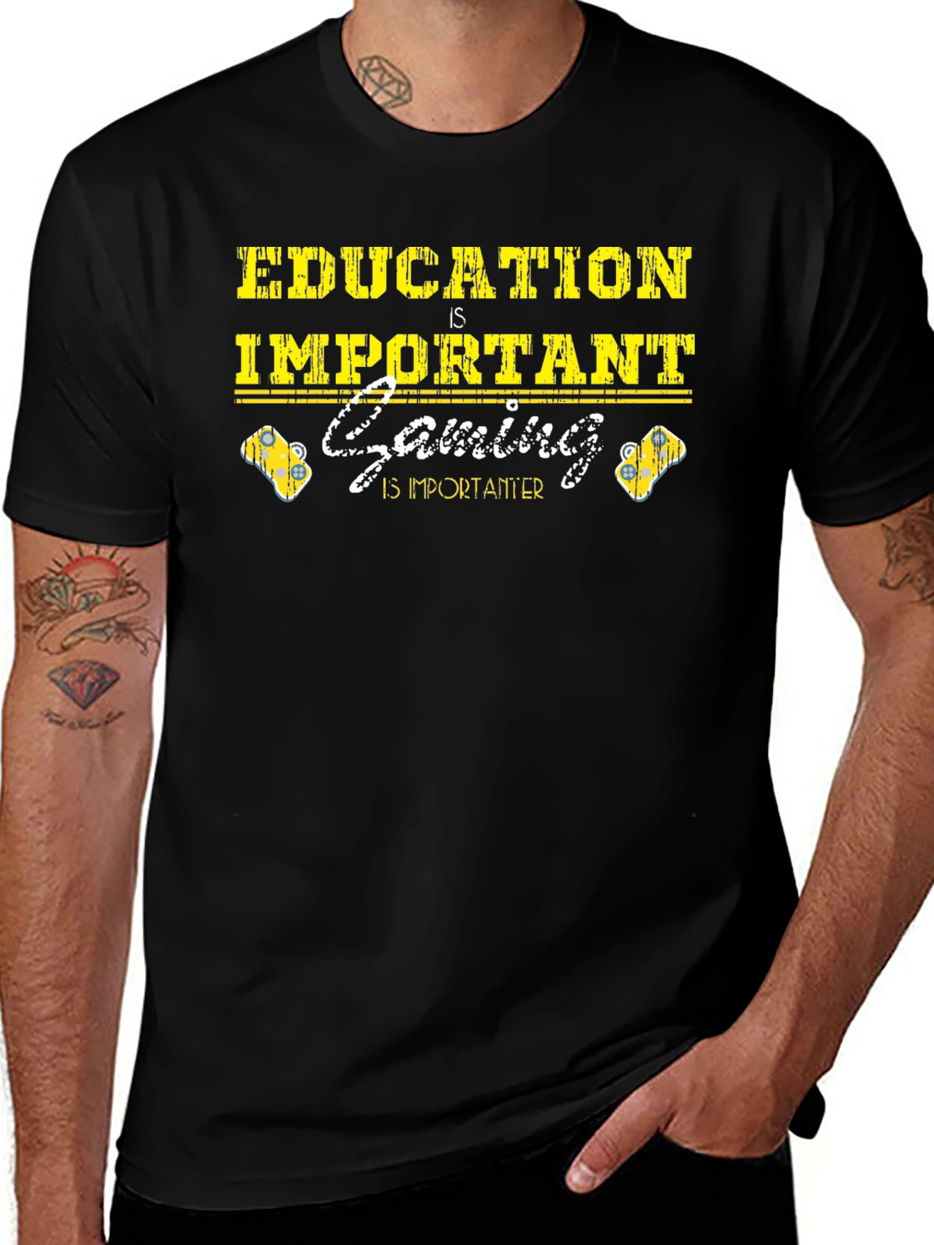 Education is Important Gaming is Importanter T-Shirt