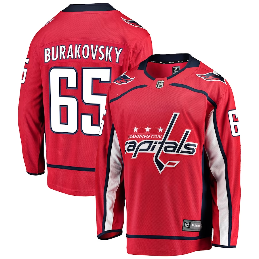 Men's Washington Capitals Andre Burakovsky #65 Red Breakaway Home Player Jerseys