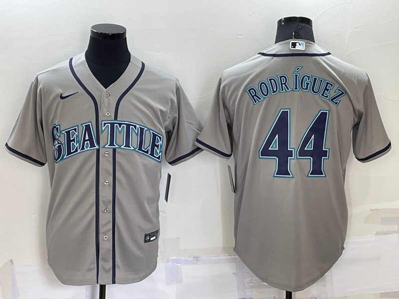 Men's Seattle Mariners Julio Rodriguez #44 Gray Replica Baseball Jerseys