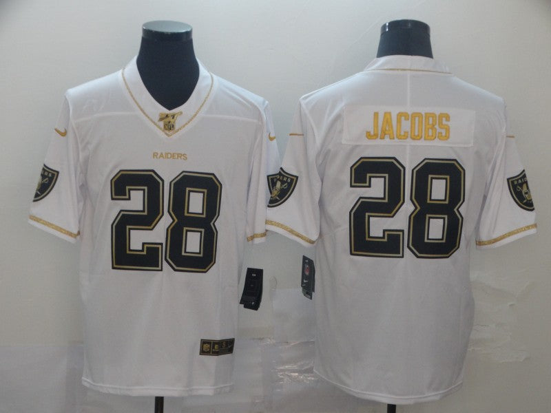 Men's Las Vegas Raiders Josh Jacobs #28 White Game Player Jerseys